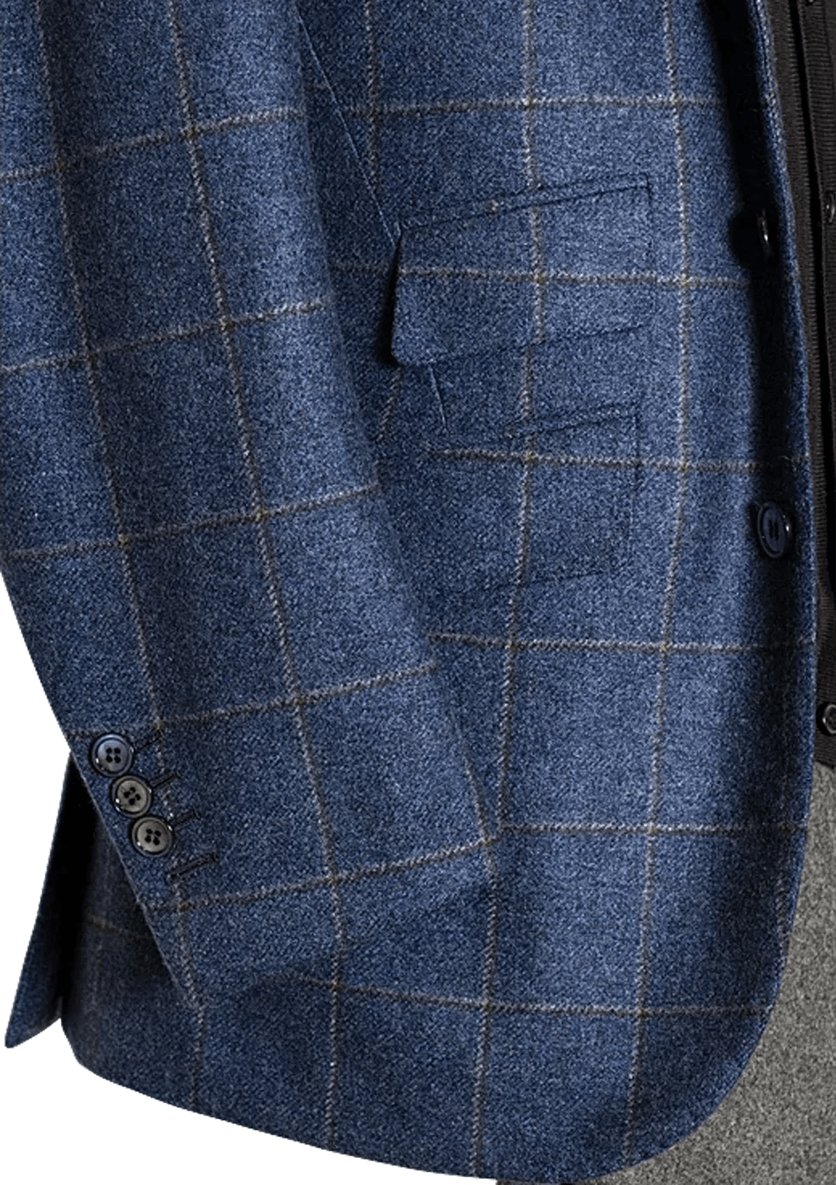 Stefano Bemer Blazers SV2026 Giacca Cashmere Blu quadri 44