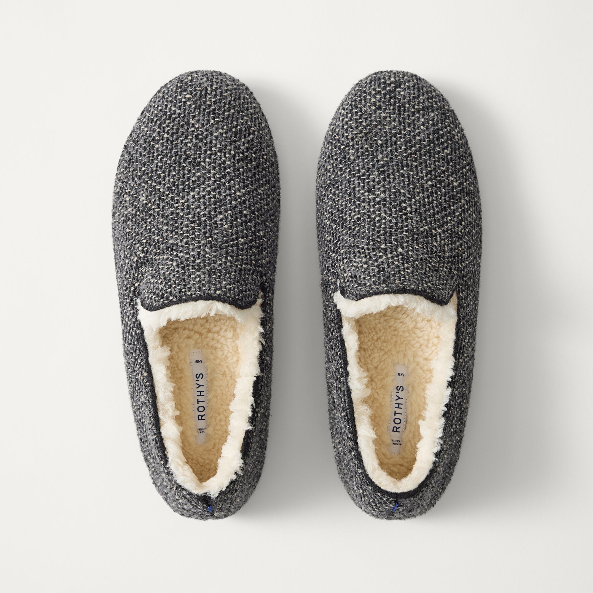 Rothy's The Teddy Men's Slipper pantofole uomo Newsprint grigio