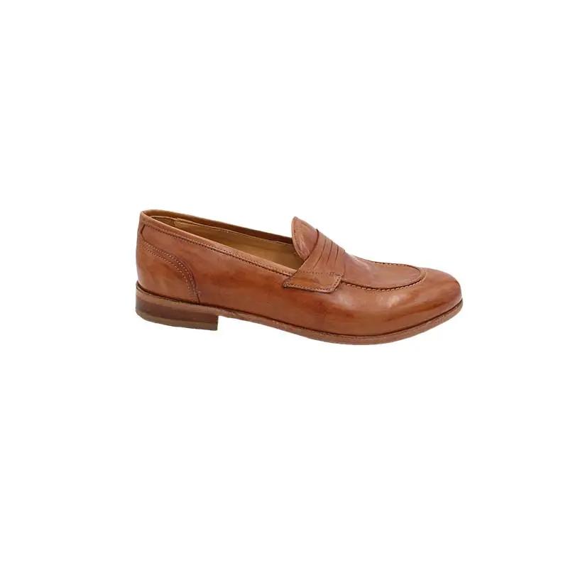 Sandro Barbera & Figli 37012/9 mocassino uomo cuoio fondo cuoio