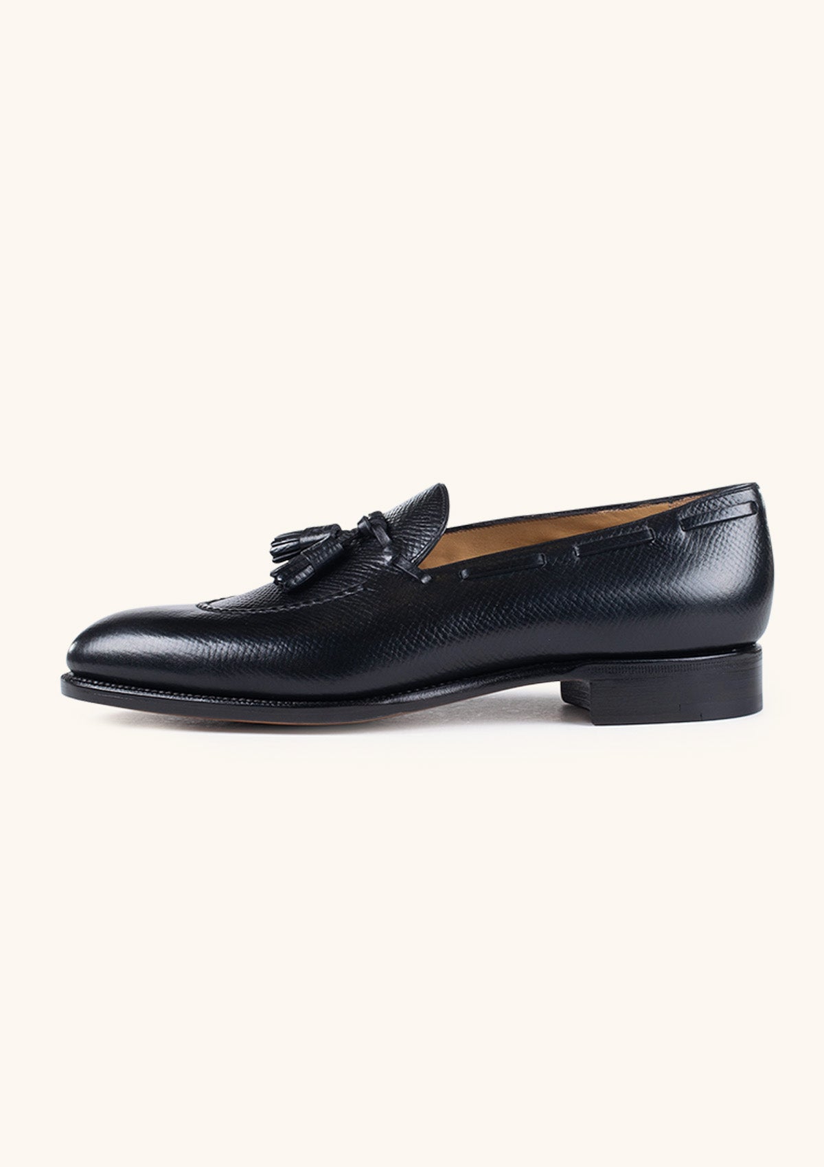 Stefano Bemer E1327 mocassini nappe pelle nera taglia 43