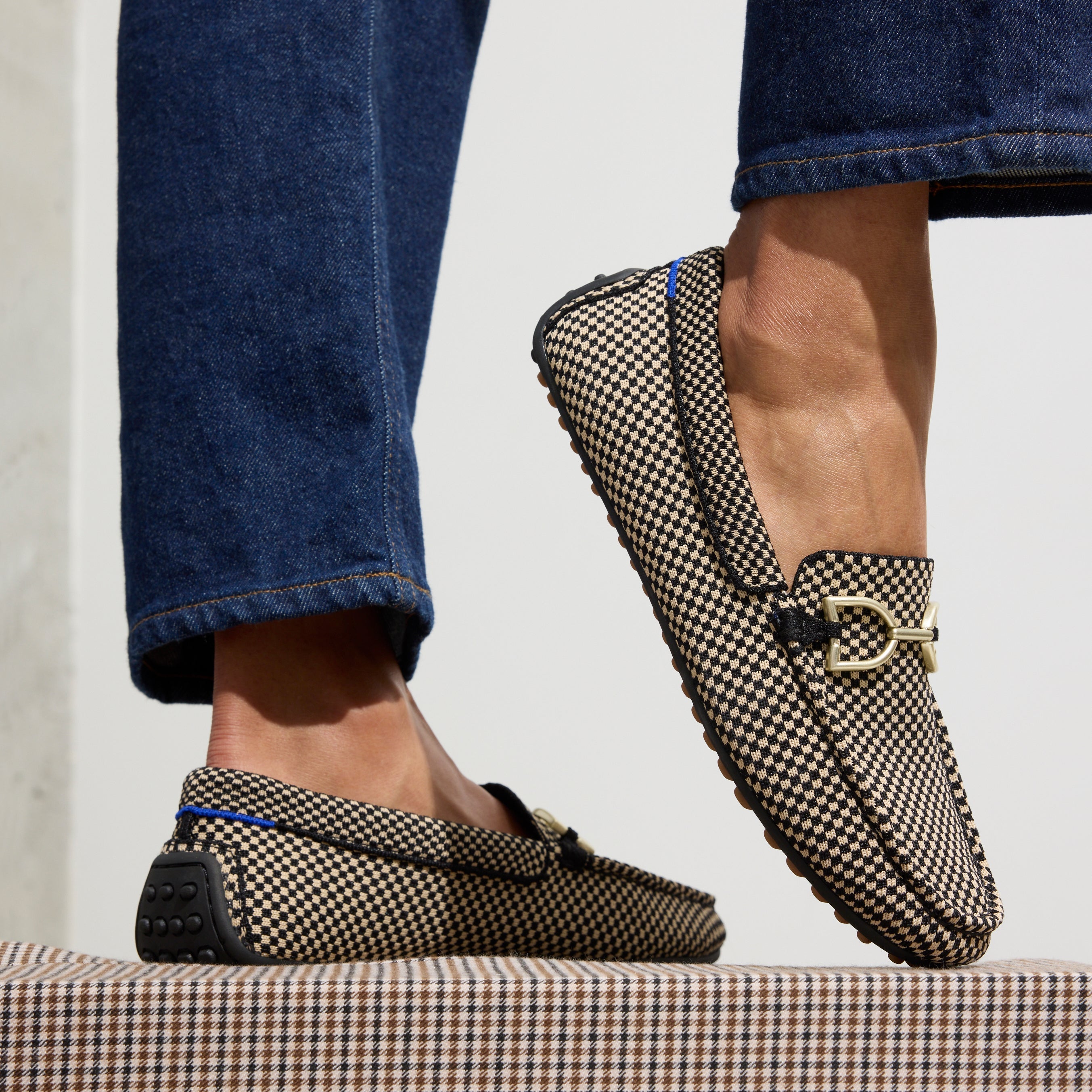 Rothy's The Double Bit Driver mocassini donna Classic Micro Check