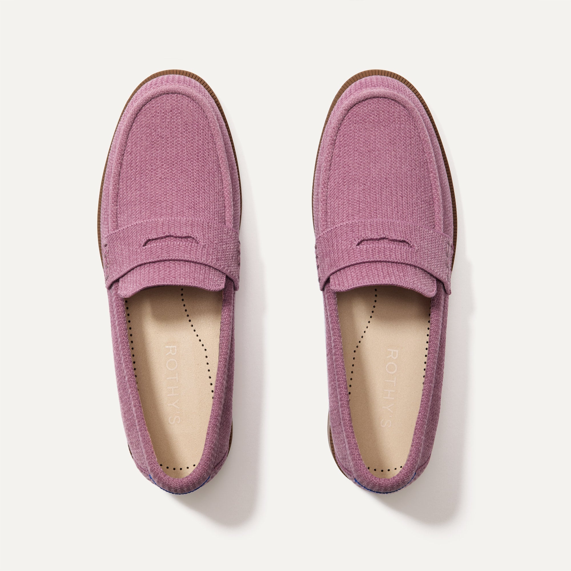 Rothy's The Penny Loafer mocassini ReVelvet Lilac lilla
