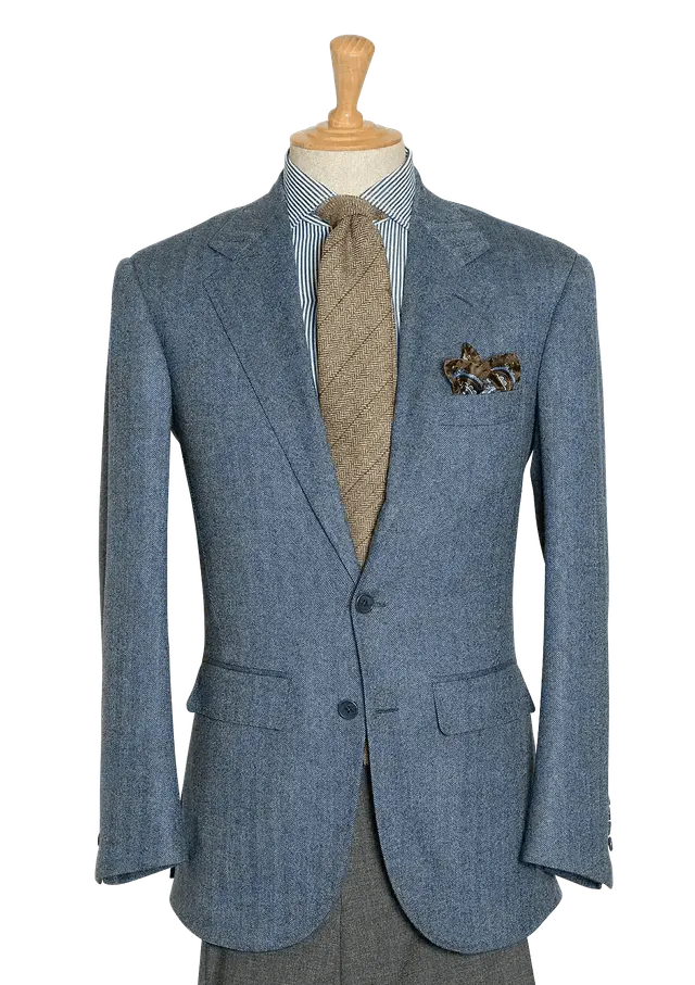 Stefano Bemer Blazers SV2017 giacca azzurra spigata lana