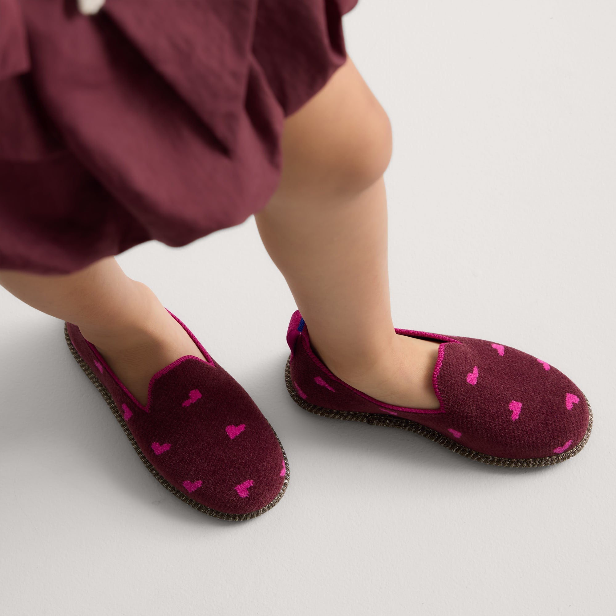Rothy's The Mini Loafer mocassini bambina ReVelvet Heartbeat antiscivolo