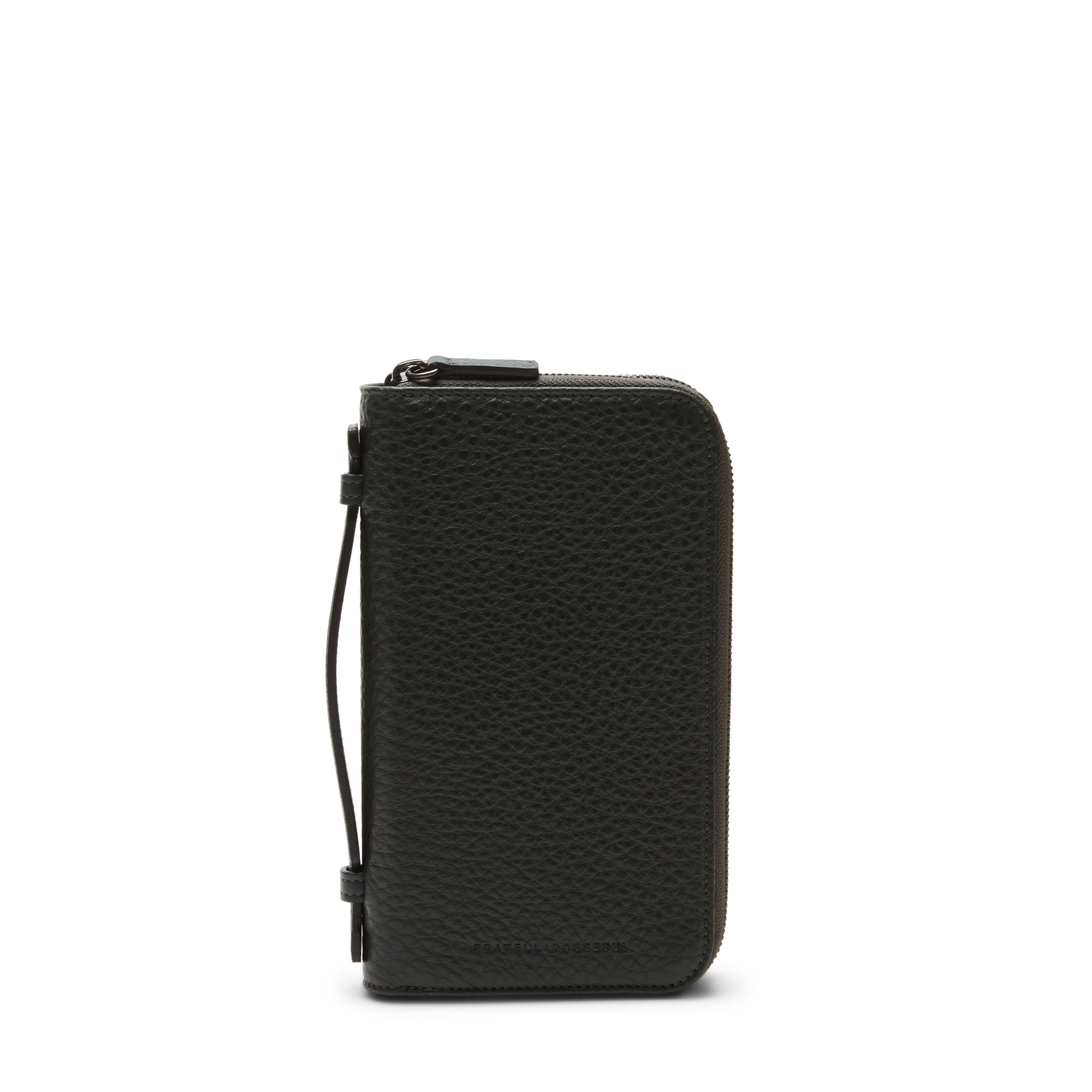 F.lli Rossetti Organizer Uomo Pelle Verde Foresta Zip
