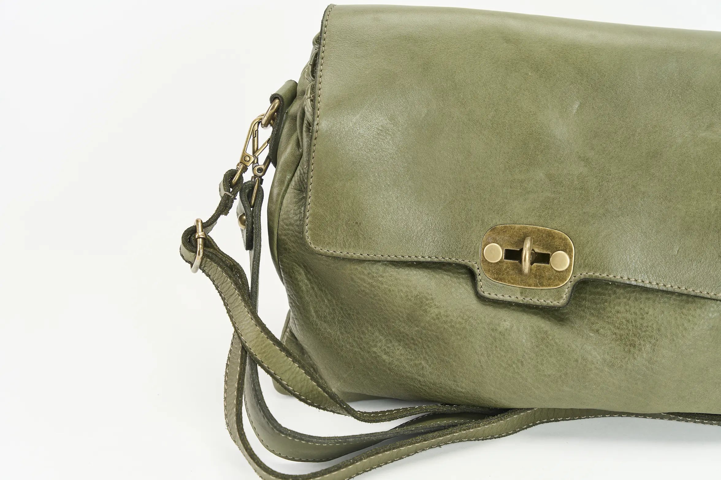 Sandro Barbera 2028 borsa pelle verde 30x27x12