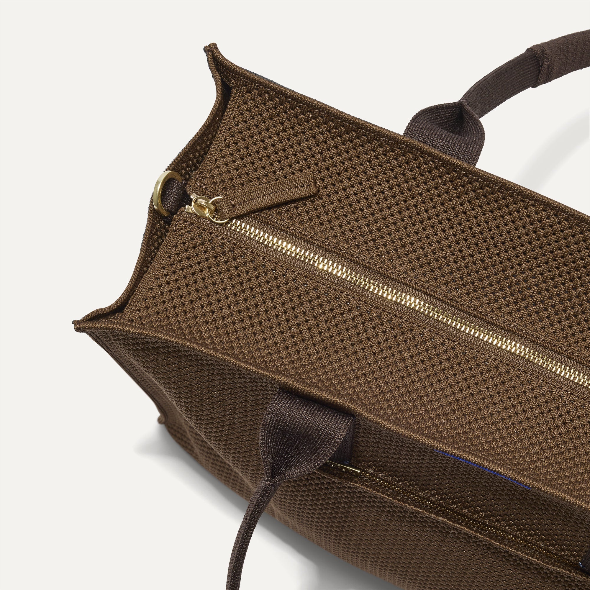 Rothy's The Classic Tote borsa Cinnamon Open-Knit con zip