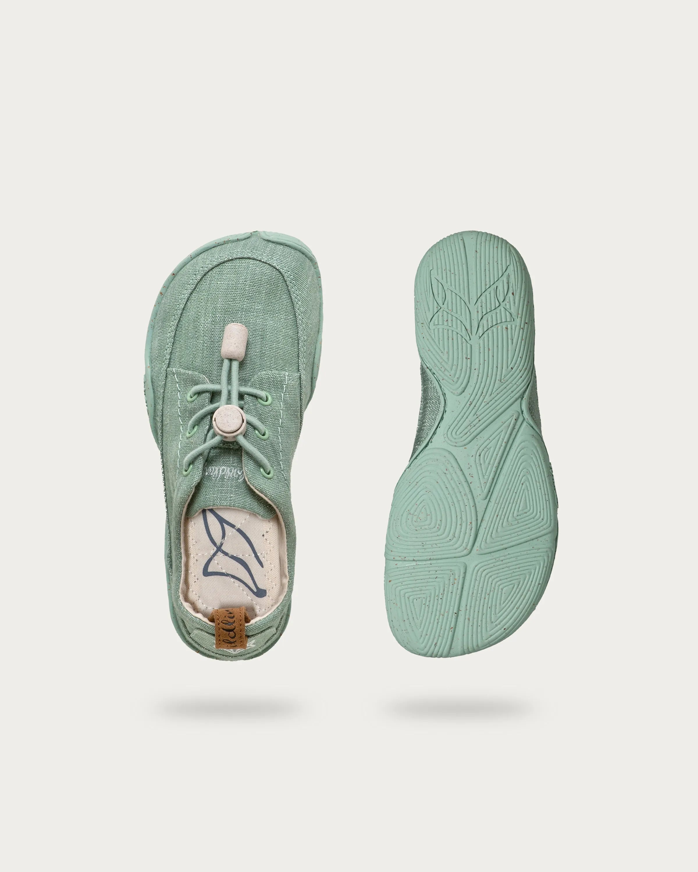 Wildling Lelin menthe scarpe bimbi lino verde EU 28 vegan
