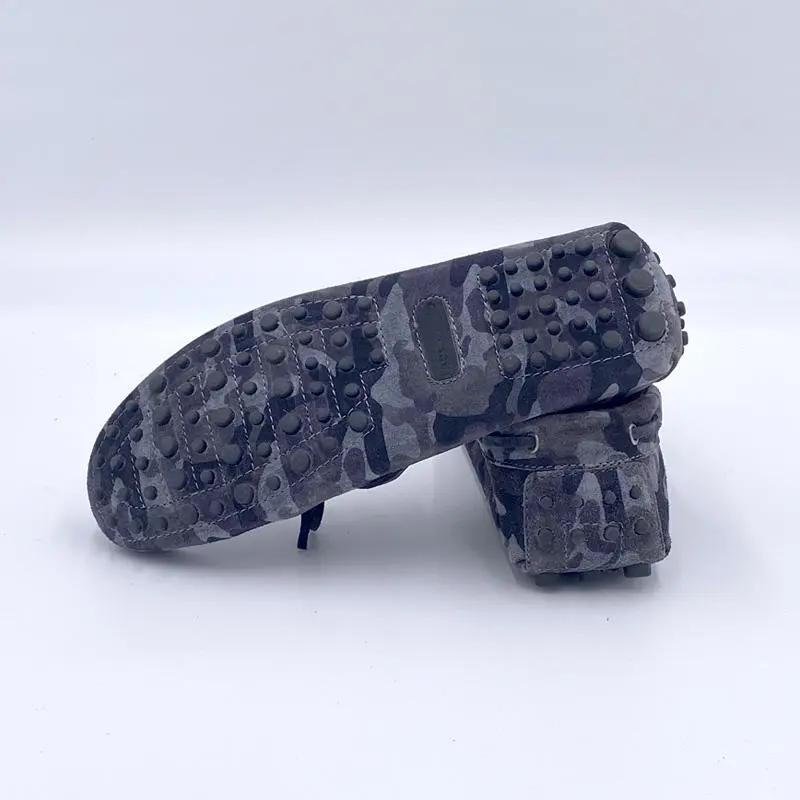 Sandro Barbera Driver Camo Mocassino Uomo Blu in Pelle