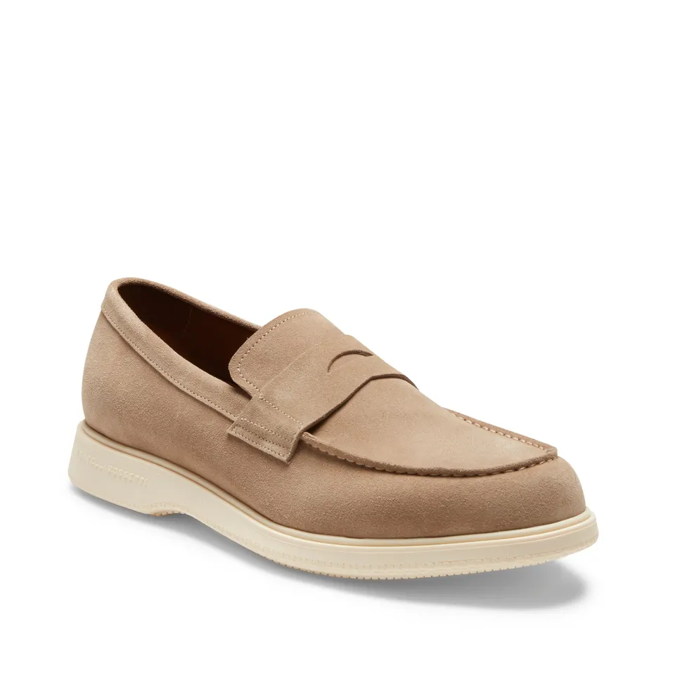 F.lli Rossetti mocassino suede corda con fascetta uomo