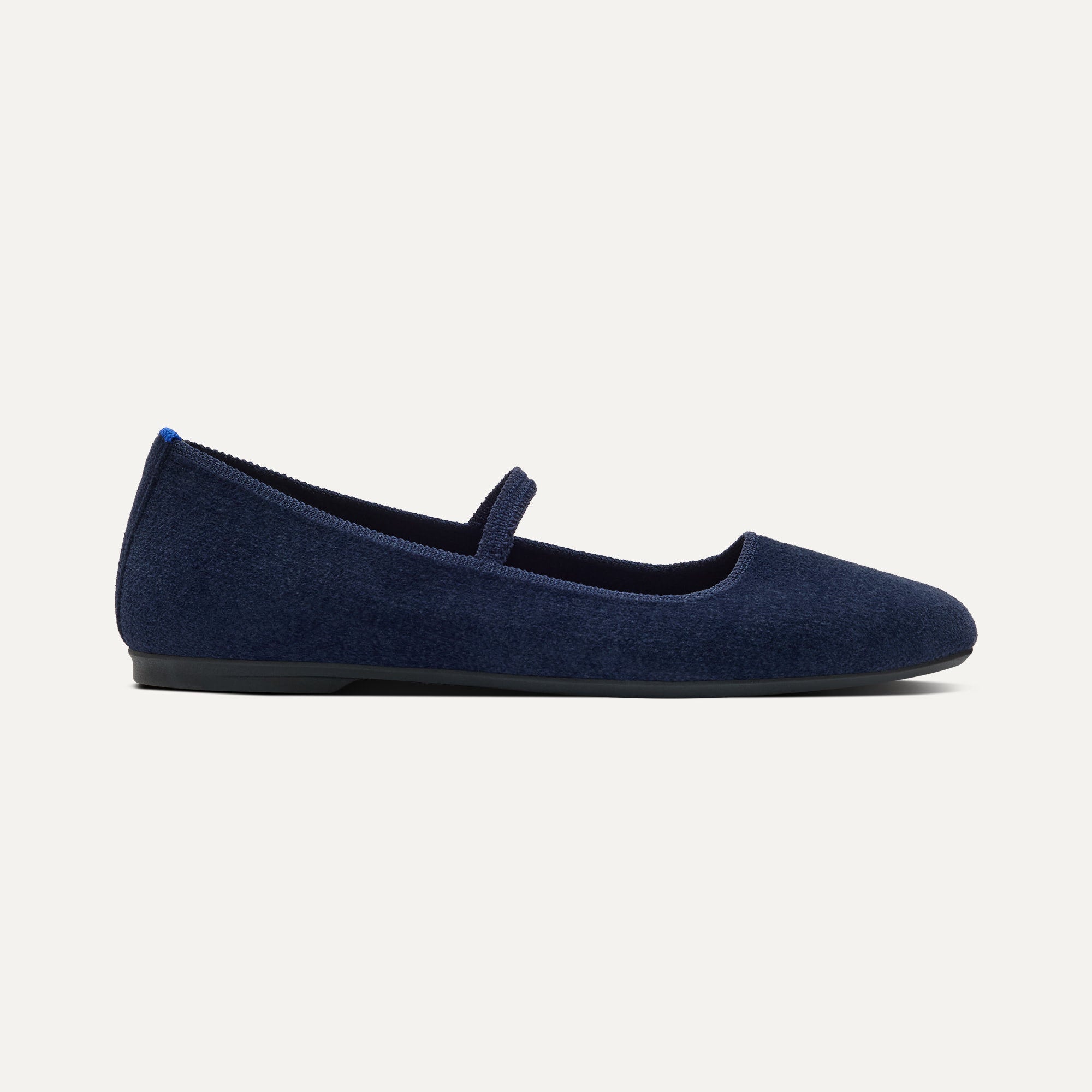 Rothy's The Max Square Mary Jane ballerine ReVelvet Navy