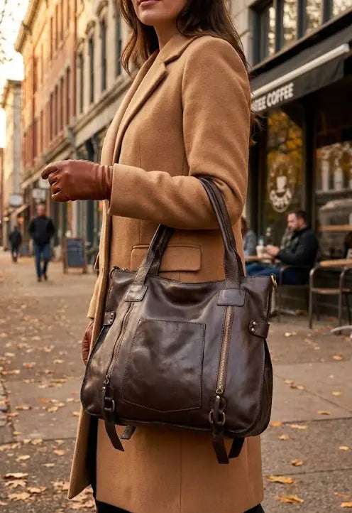 Sandro Barbera Borse BASS52 borsa a spalla pelle moro