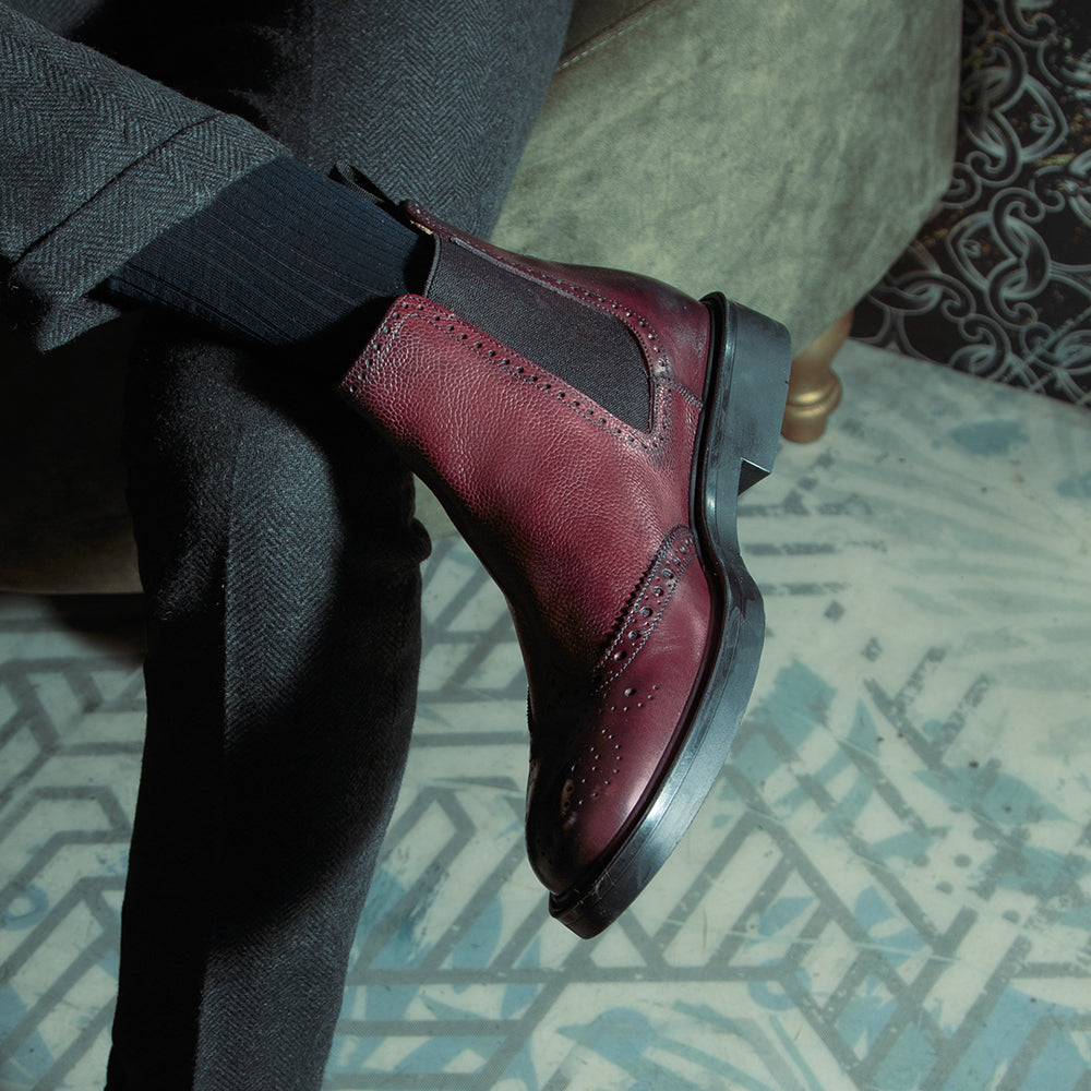Dellovo Megaride Chelsea Boot Vitello Siena gomma