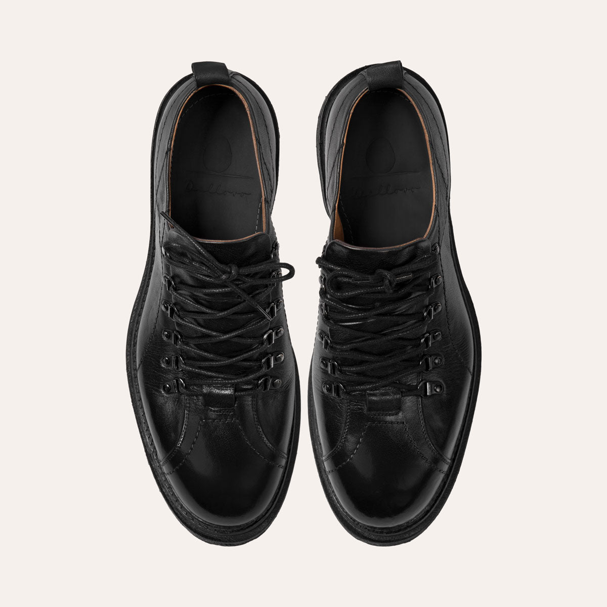 Dellovo Nolana derby nero pelle bufalo trekking