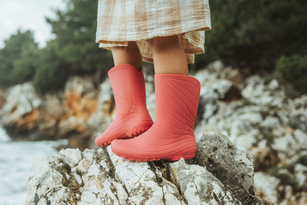Wildling Shoes Ranidae coral stivali pioggia bimbo corallo