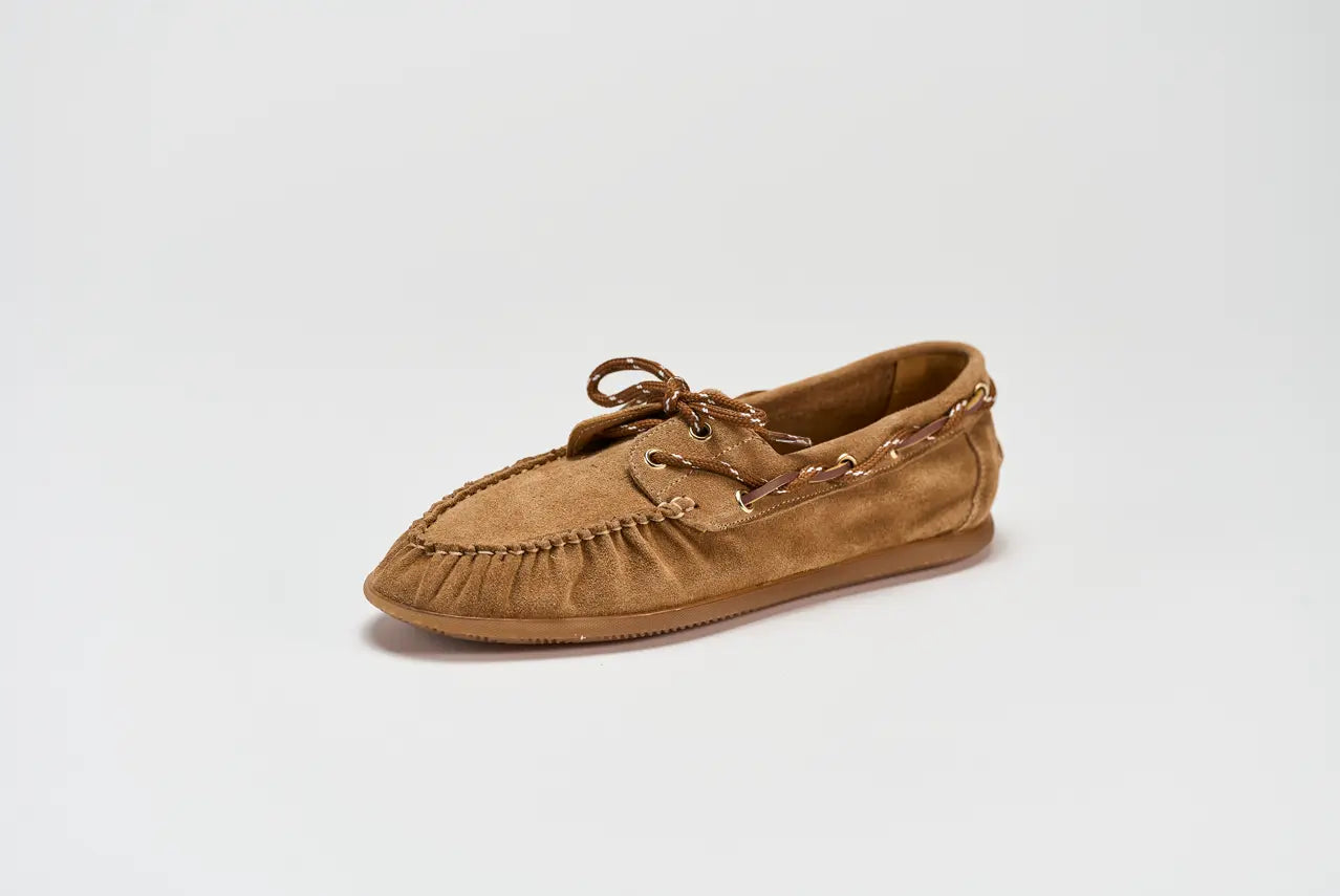 Sandro Barbera Indianina mocassini donna camoscio camel