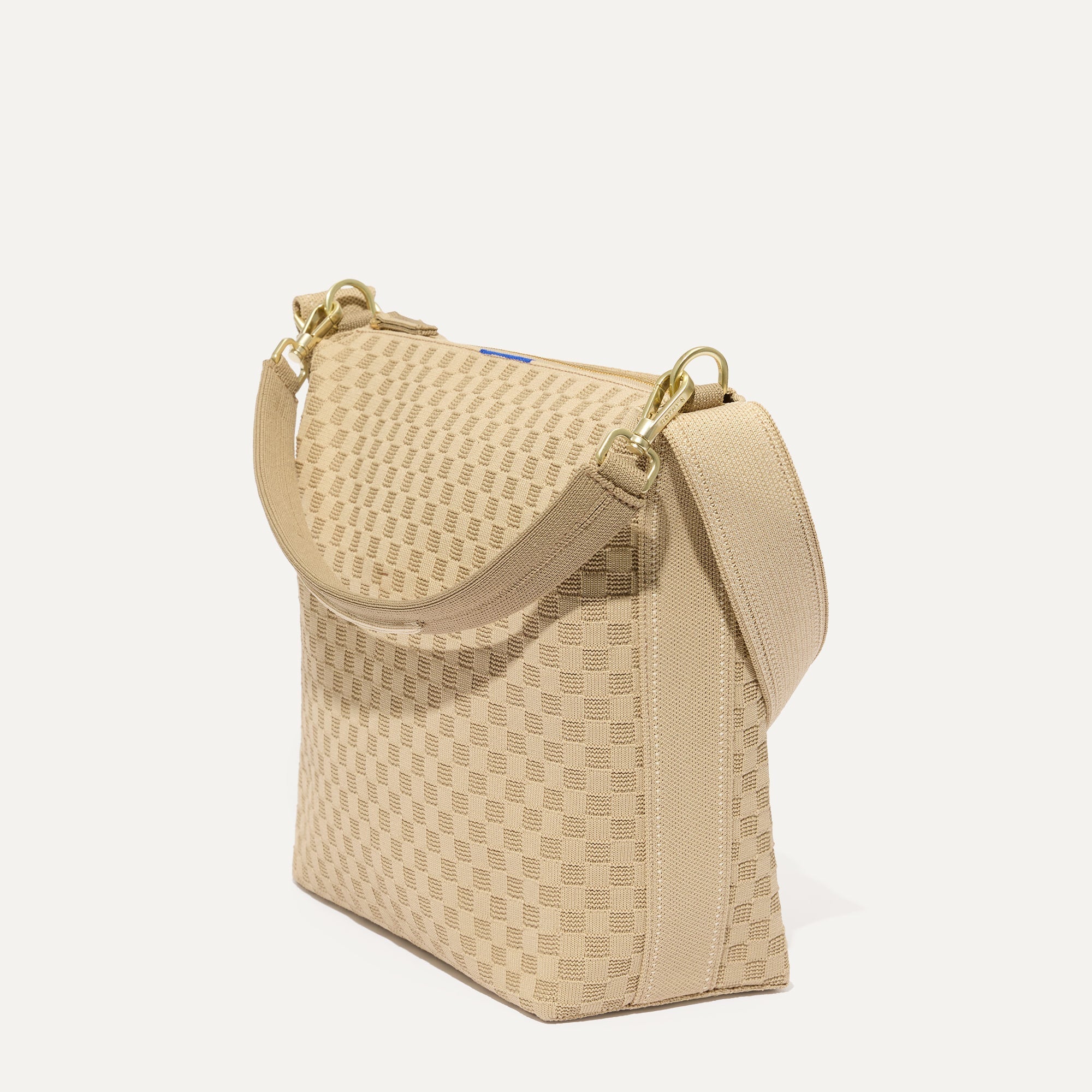 Rothy's Mini Zip Bucket borsa Knot Brown secchiello tracolla