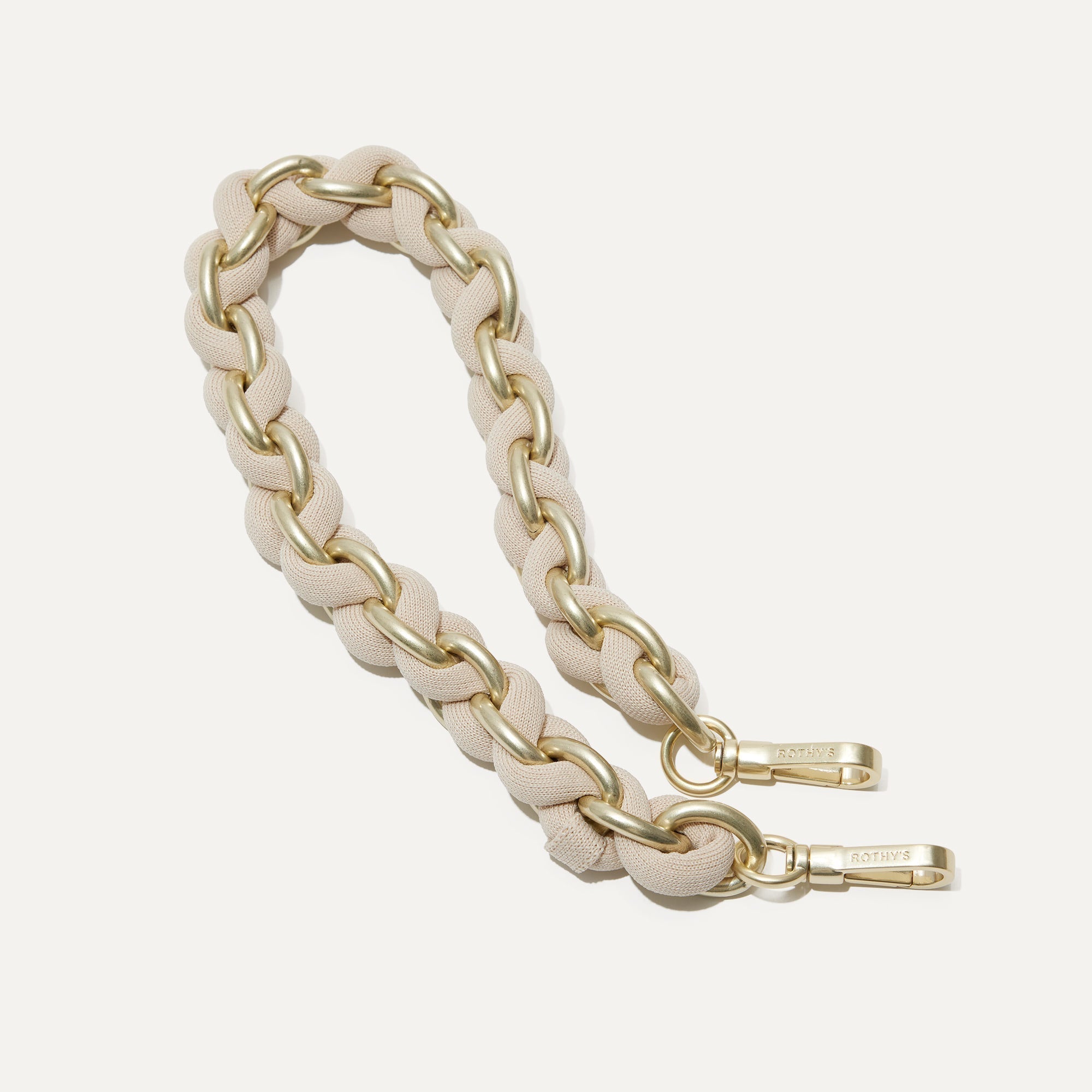 Rothy's The Shoulder Strap tracolla White Chain avorio oro