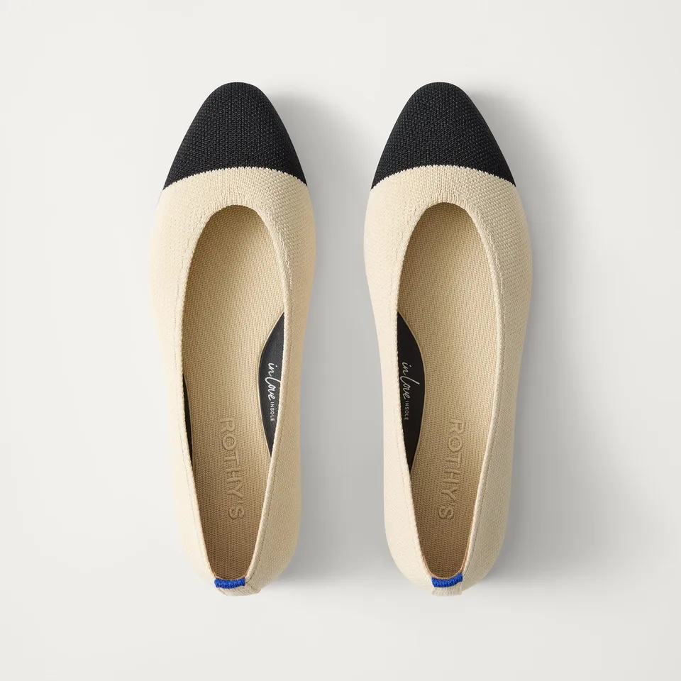 Rothy's The Almond Ballet ballerine Conch Captoe
