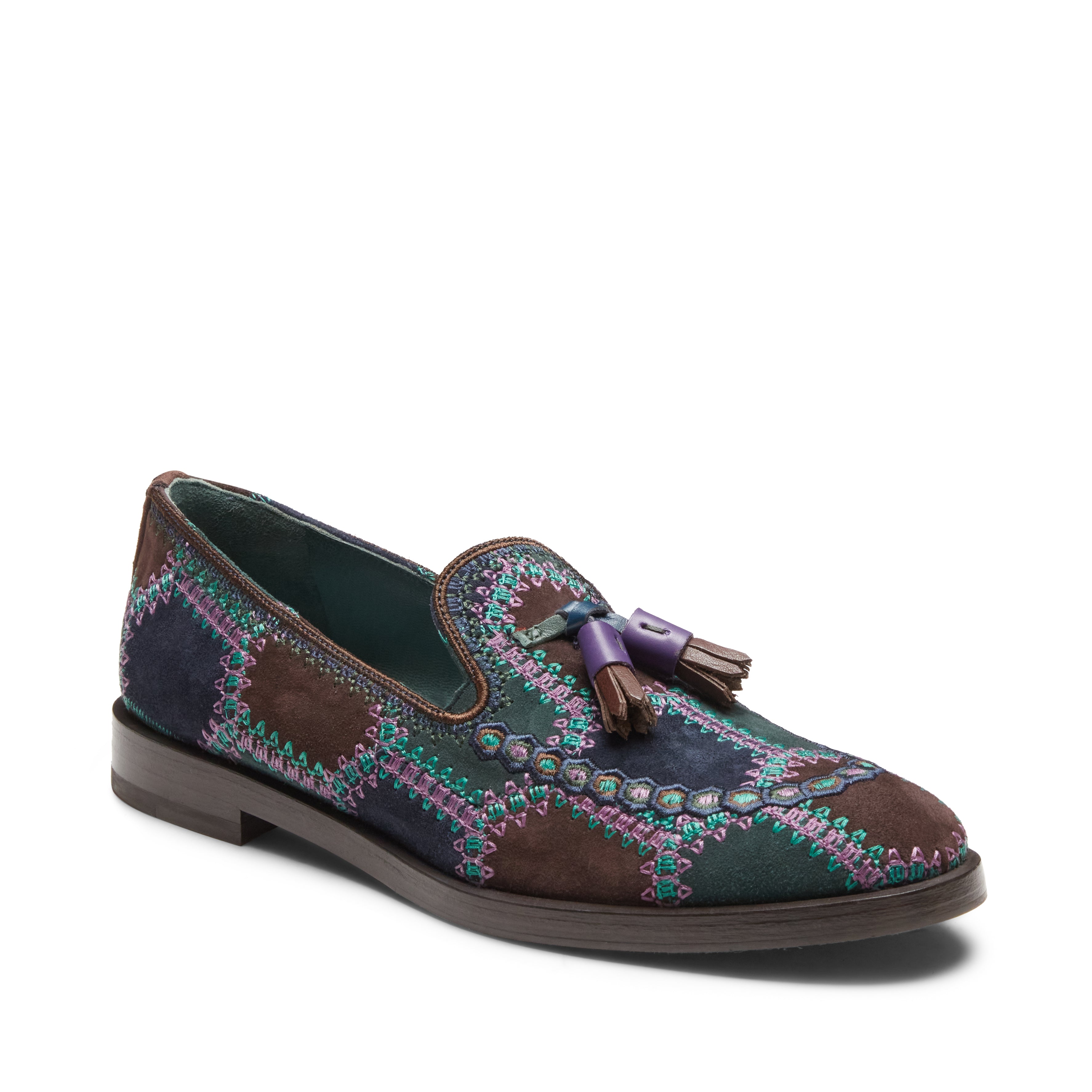 F.lli Rossetti Brera 68125 mocassino suede bottiglia ricamato