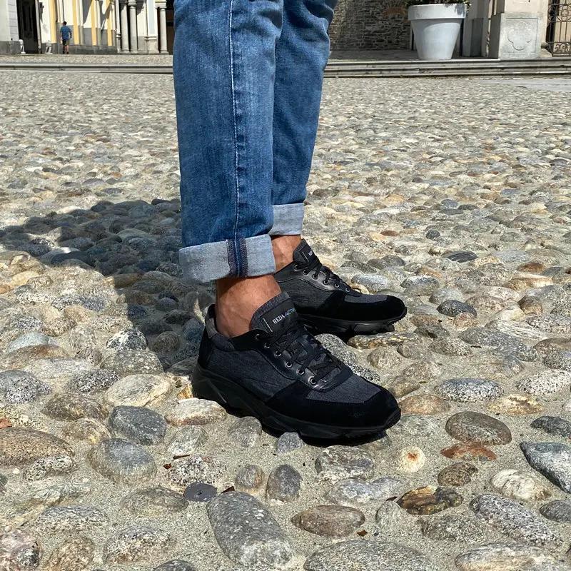 Sandro Barbera Wooly City Run sneaker grigio lana merino