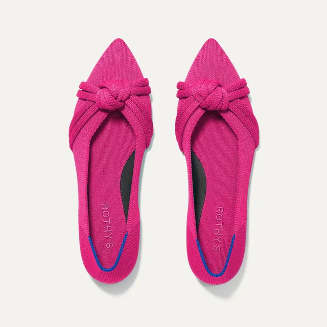 Rothy's The Knot Point II Starfish Pink ballerine nodo fucsia