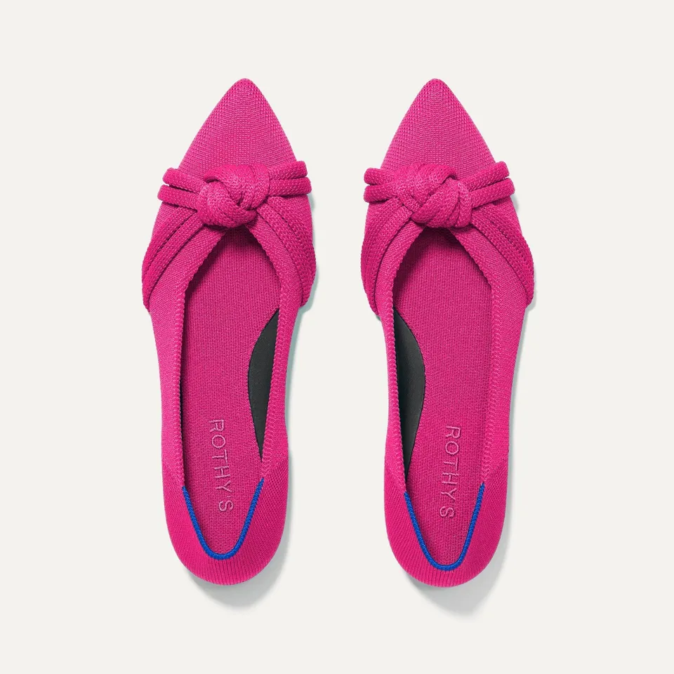 Rothy's The Knot Point II Starfish Pink ballerine nodo fucsia