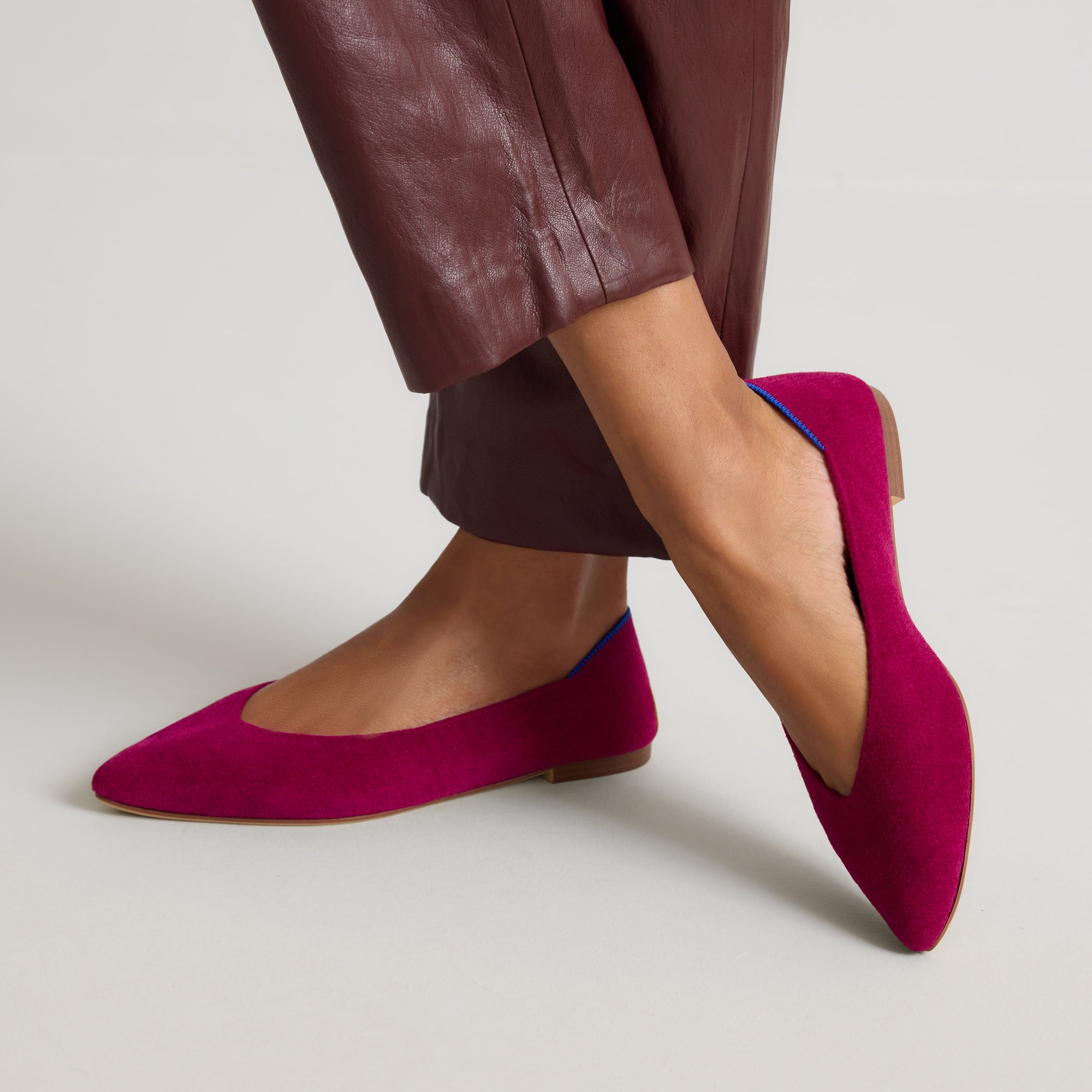 Rothy's The Point III ballerine rosa ReVelvet Mulberry