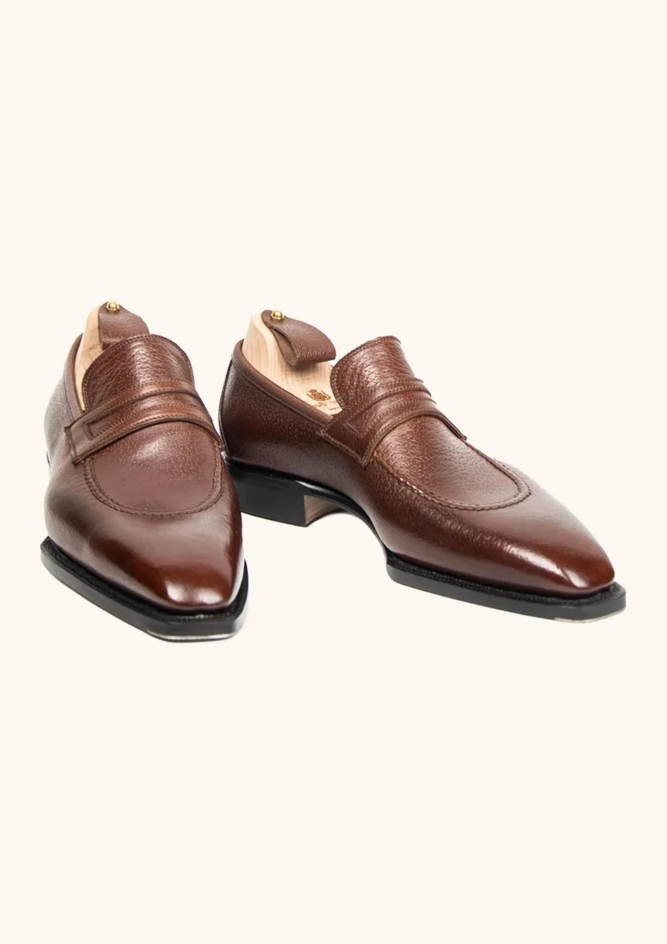 Stefano Bemer Loafers T1250 mocassini penny marrone cinghiale 42