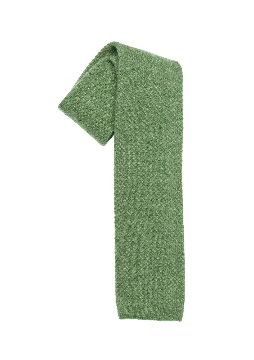Stefano Bemer Ties Cravatta Verde Lana Maglia 8 cm