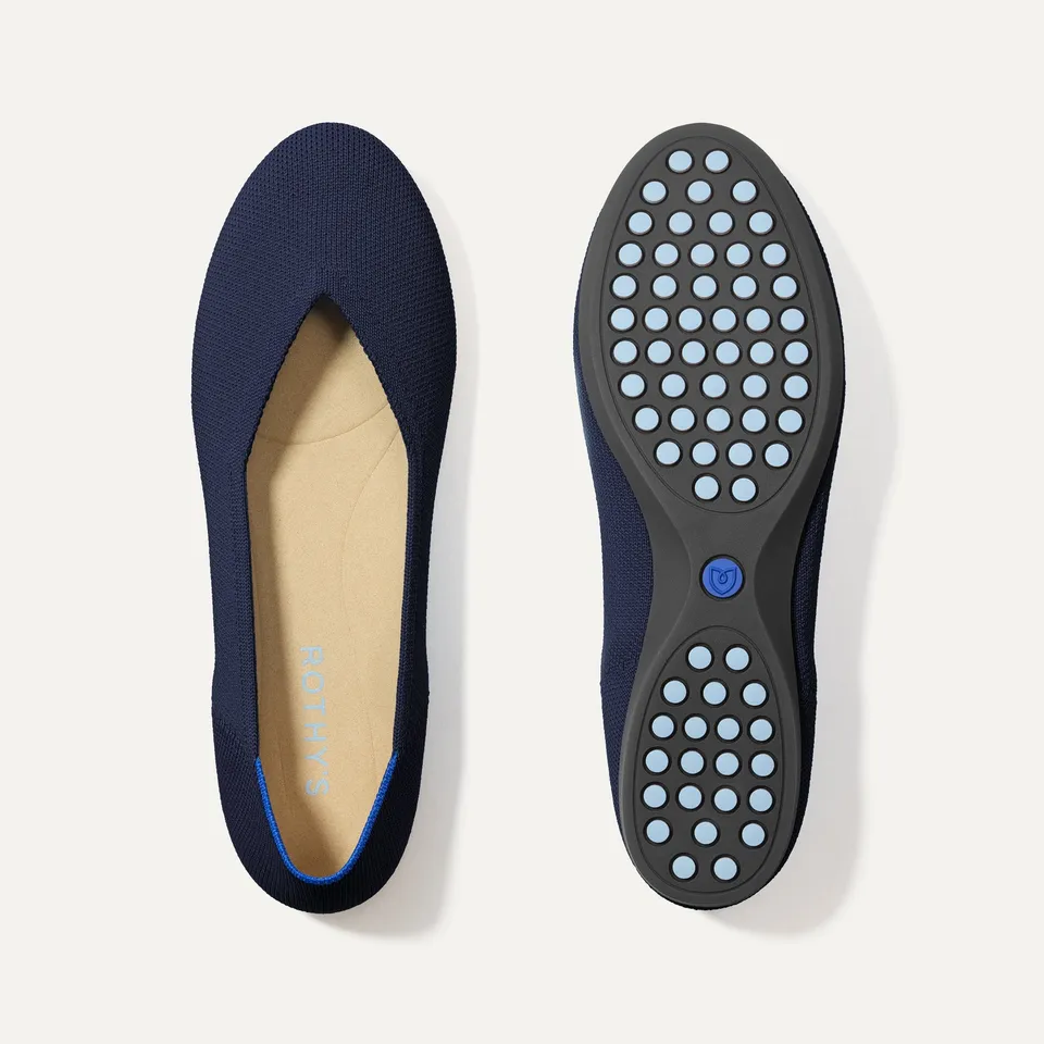 Rothy's The Daily Flat ballerine Navy maglia comoda
