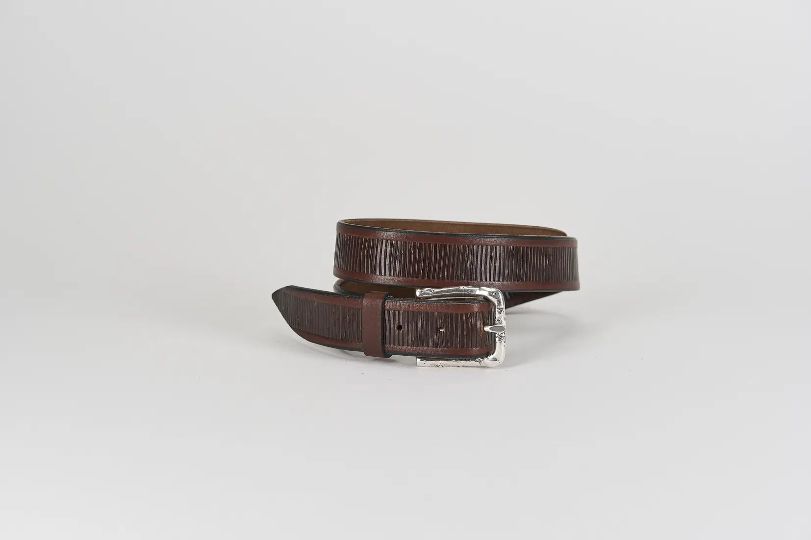 Sandro Barbera 009 35 cintura cuoio cognac stone washed