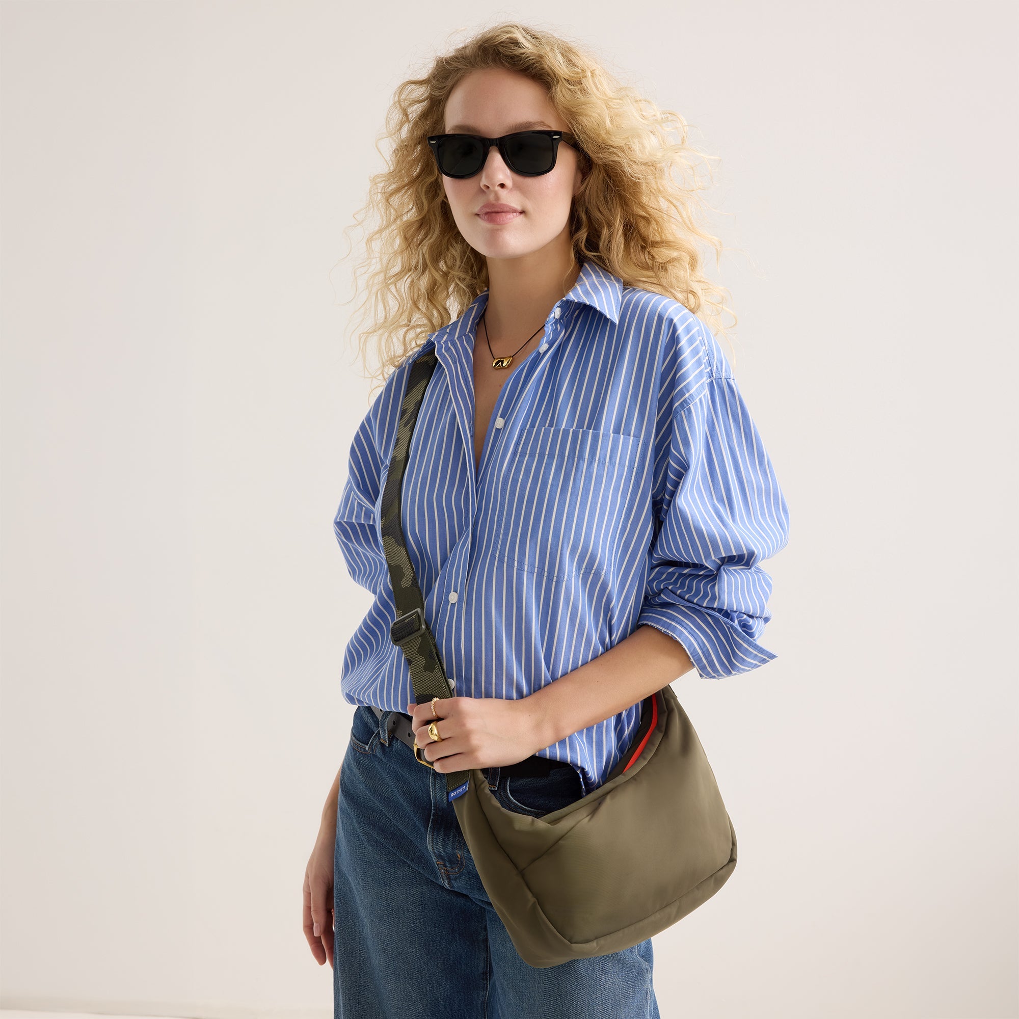 Rothy's The Travel Sling tracolla Forest verde con zip
