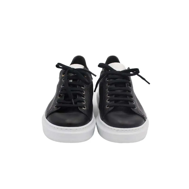 Sandro Barbera 520 sneakers donna pelle bianco e nero
