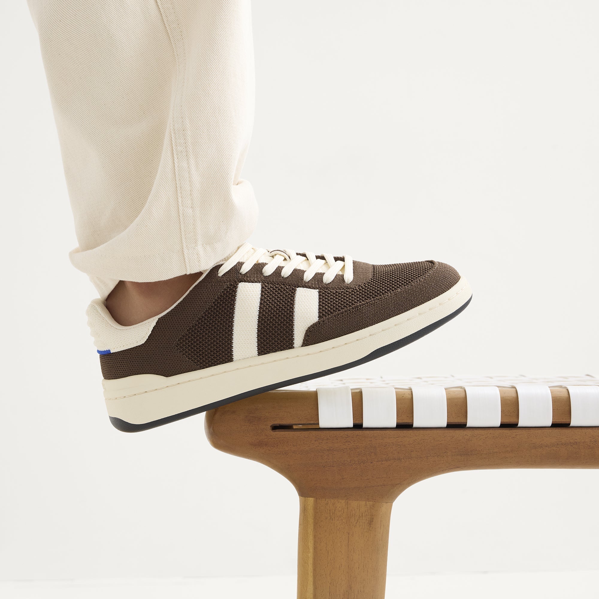 Rothy's The Men's Court Sneaker sneakers Dugout marrone avorio