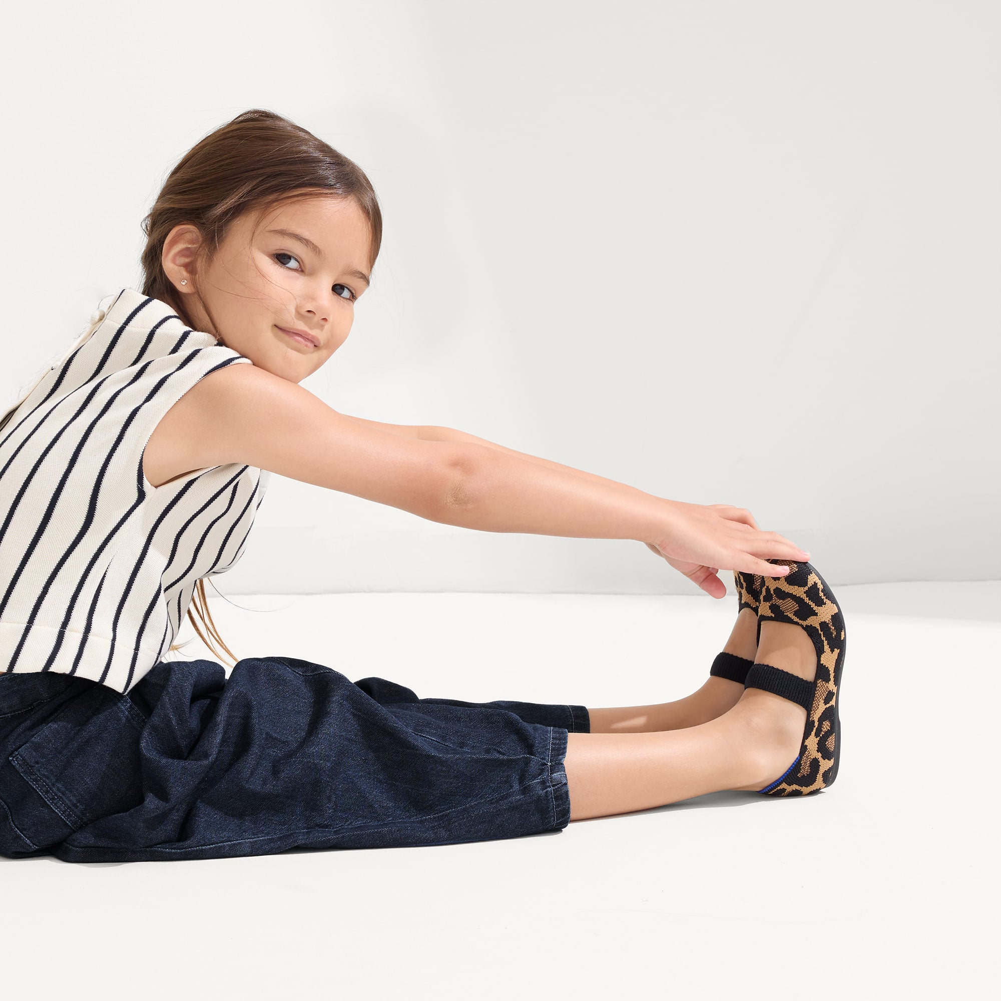 Rothy's The Kids Mary Jane scarpe bambina Amber Cat leopardate