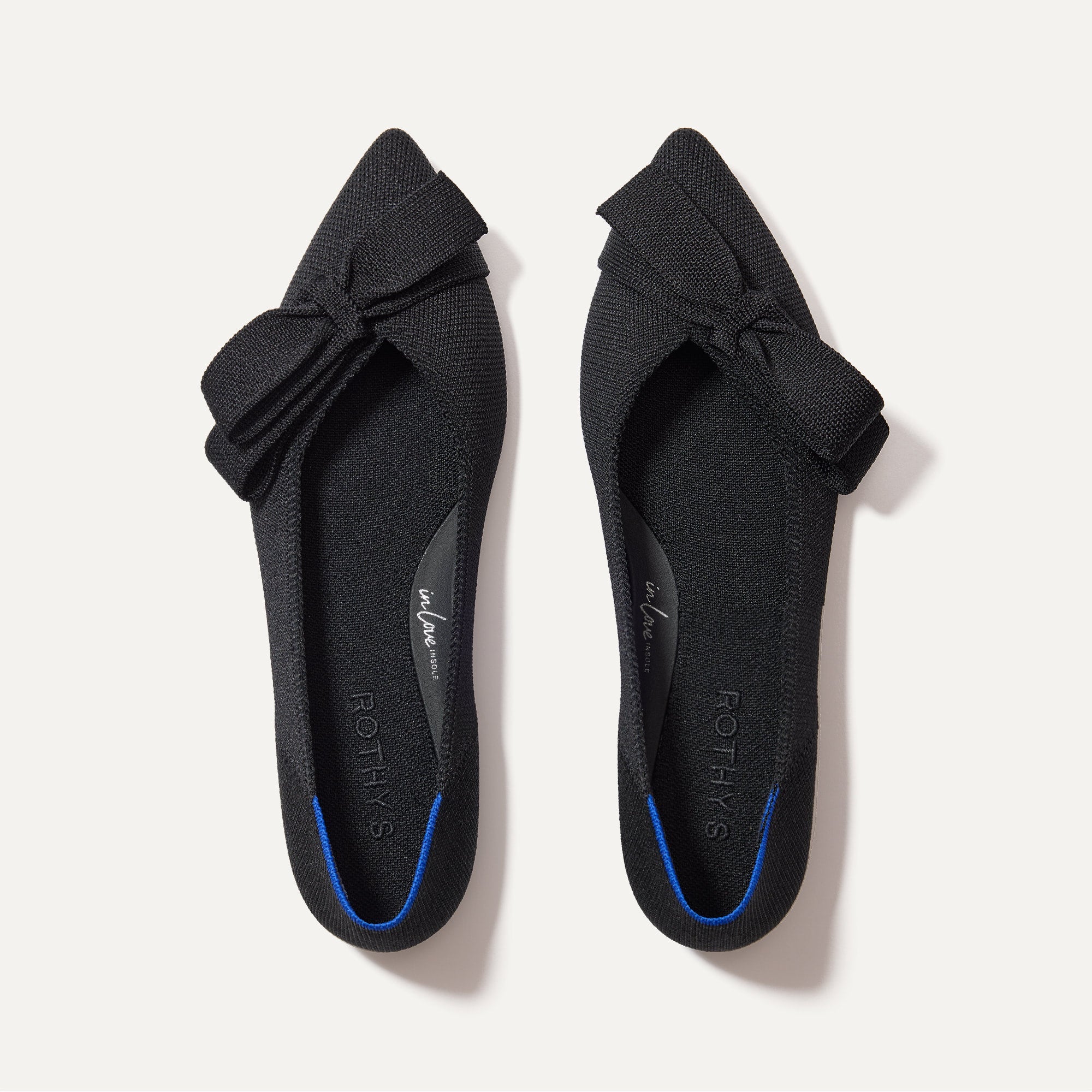 Rothy's The Bow Point II ballerine Siren nero fiocco punta