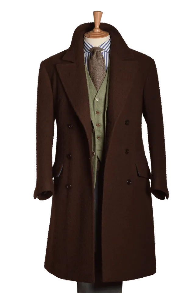 Stefano Bemer Overcoats SV4003 cappotto lana marrone