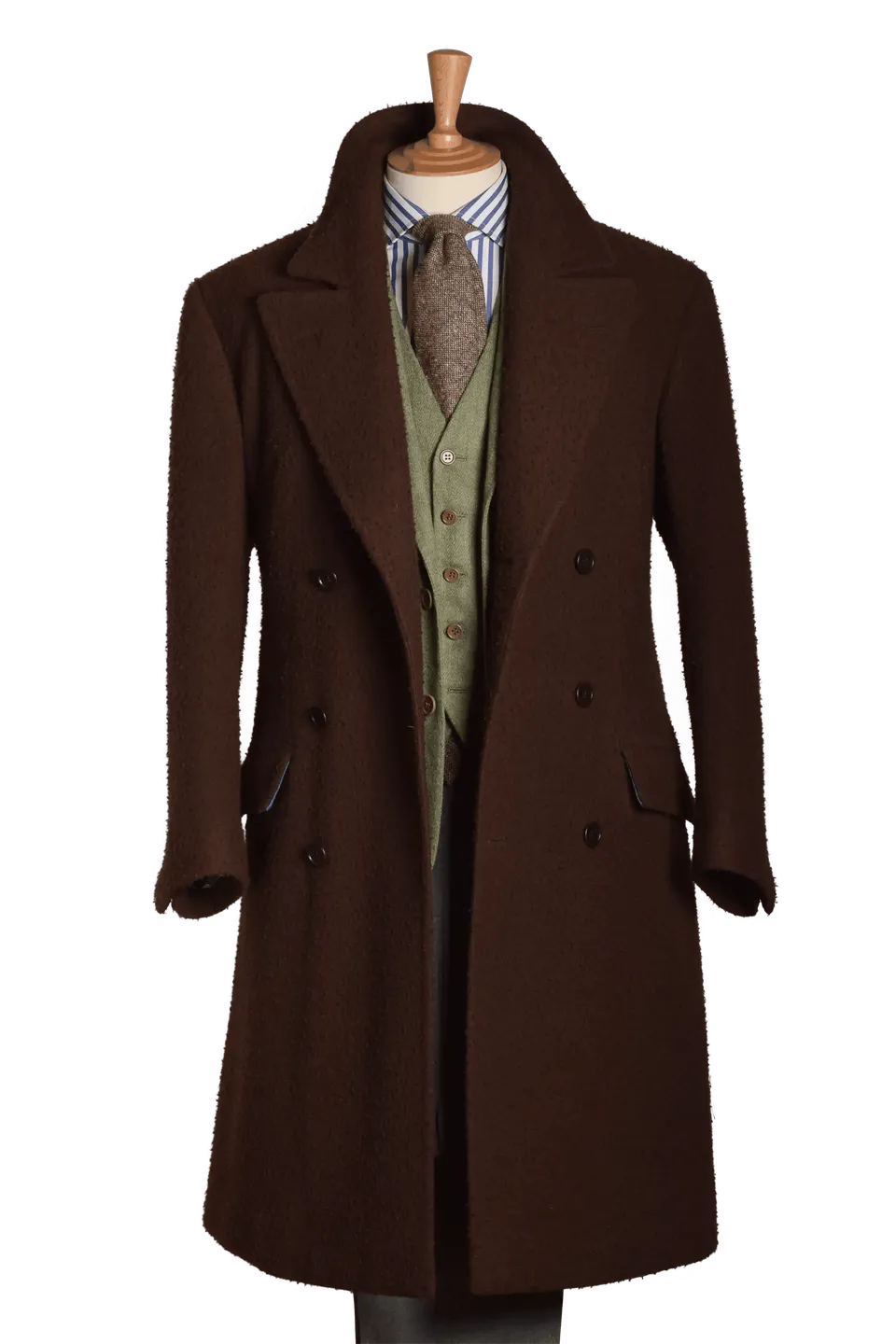 Stefano Bemer Overcoats SV4003 cappotto lana marrone