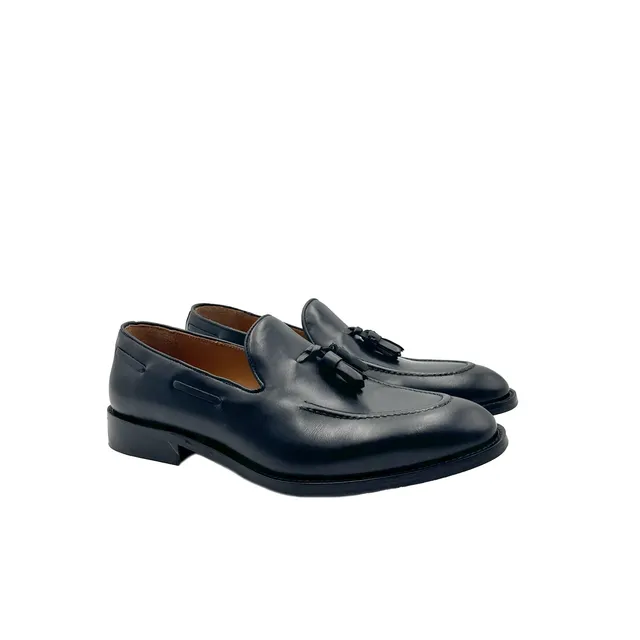 Sandro Barbera 45213 Tassel Loafer mocassini uomo vitello nero