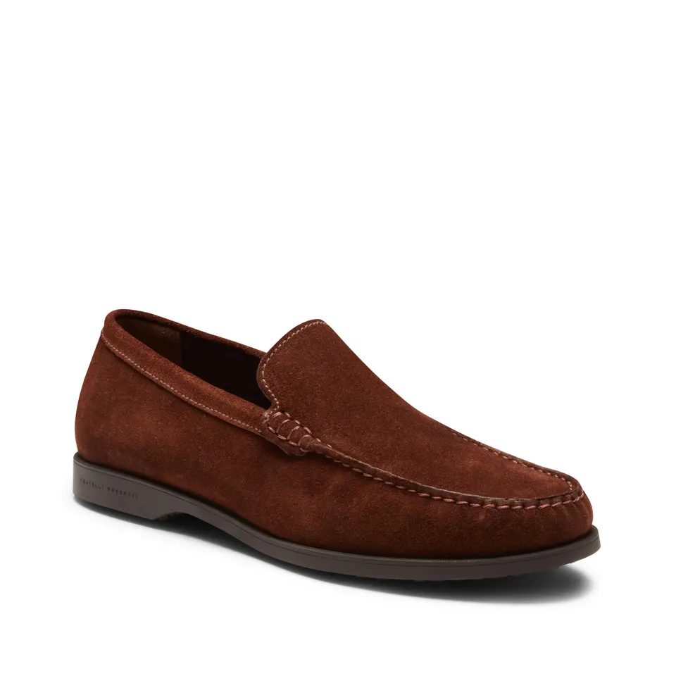 F.lli Rossetti Shoes mocassino 13302 suede castagna