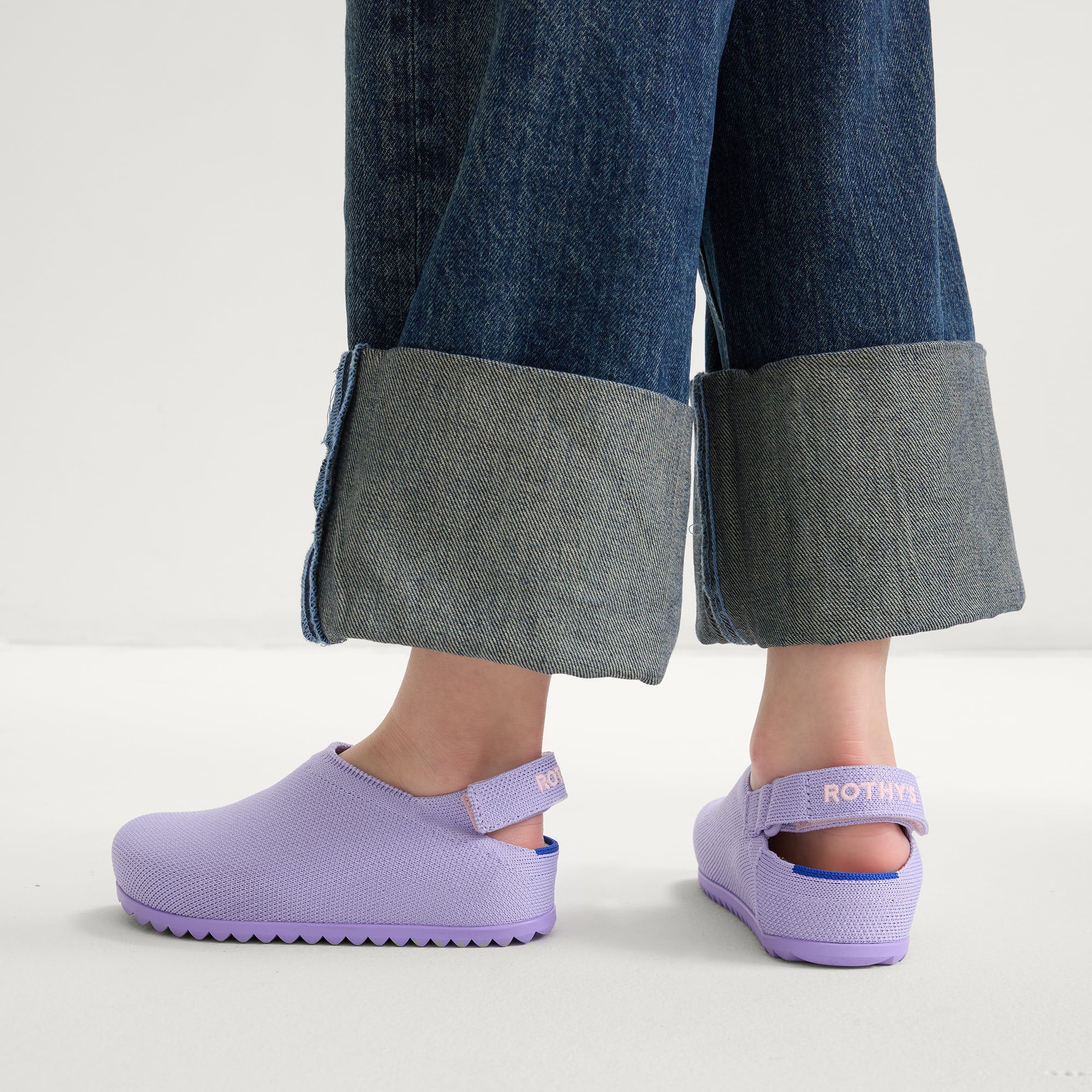 Rothy's The Kids Clog zoccoli bimba lilla orchid antiscivolo