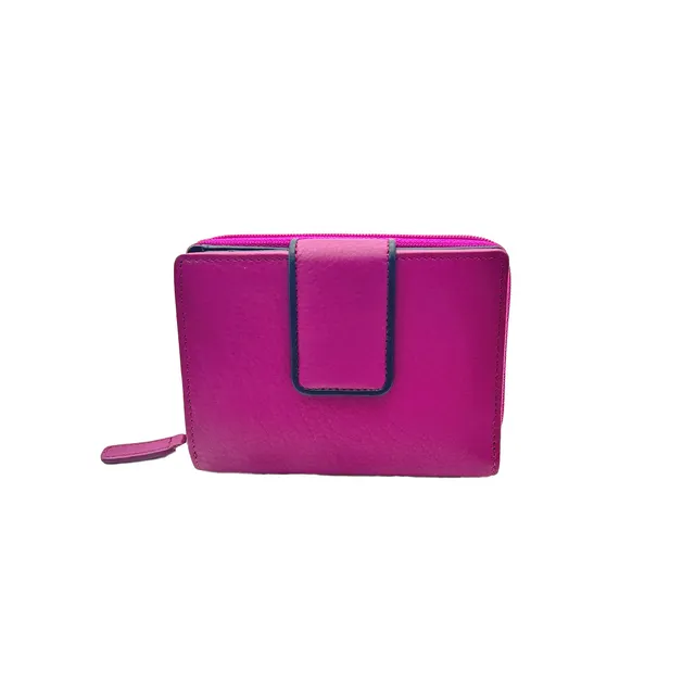 Sandro Barbera 8840 portafoglio donna ciclamino blu pelle