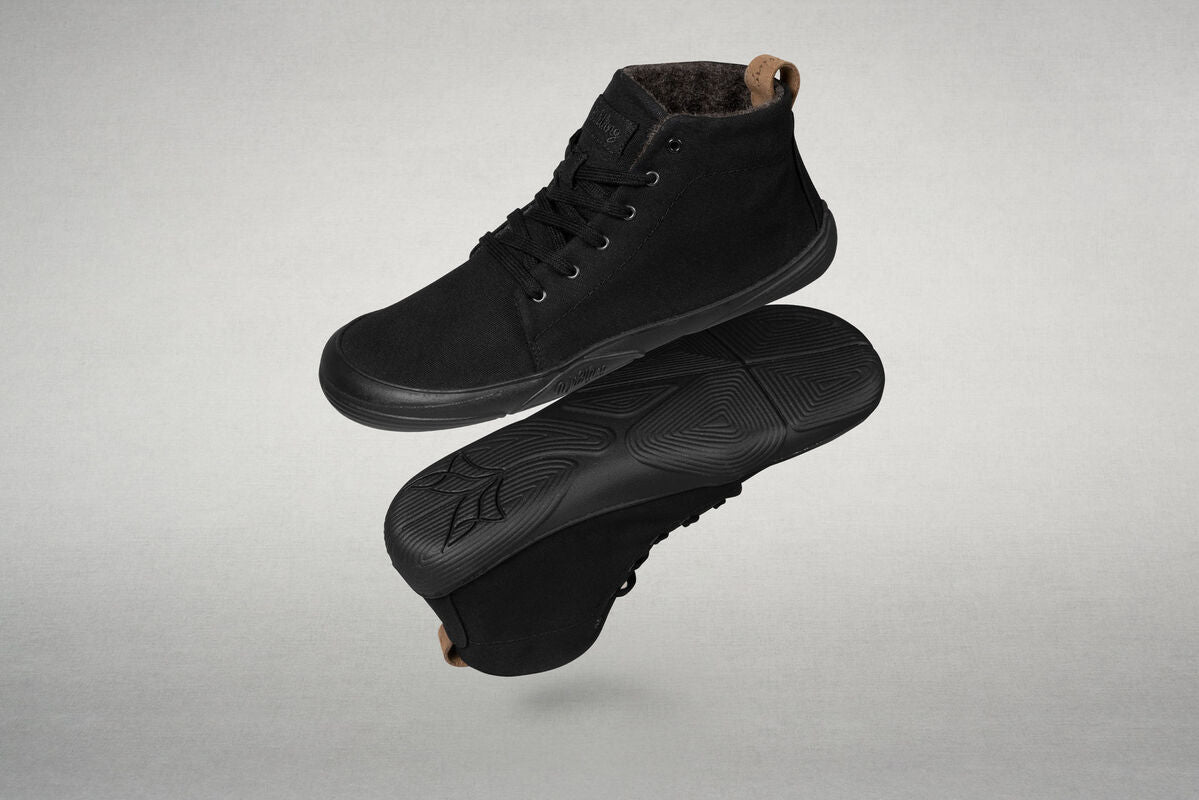Wildling Shoes Canva Ash scarpe mid cut nero lana calda