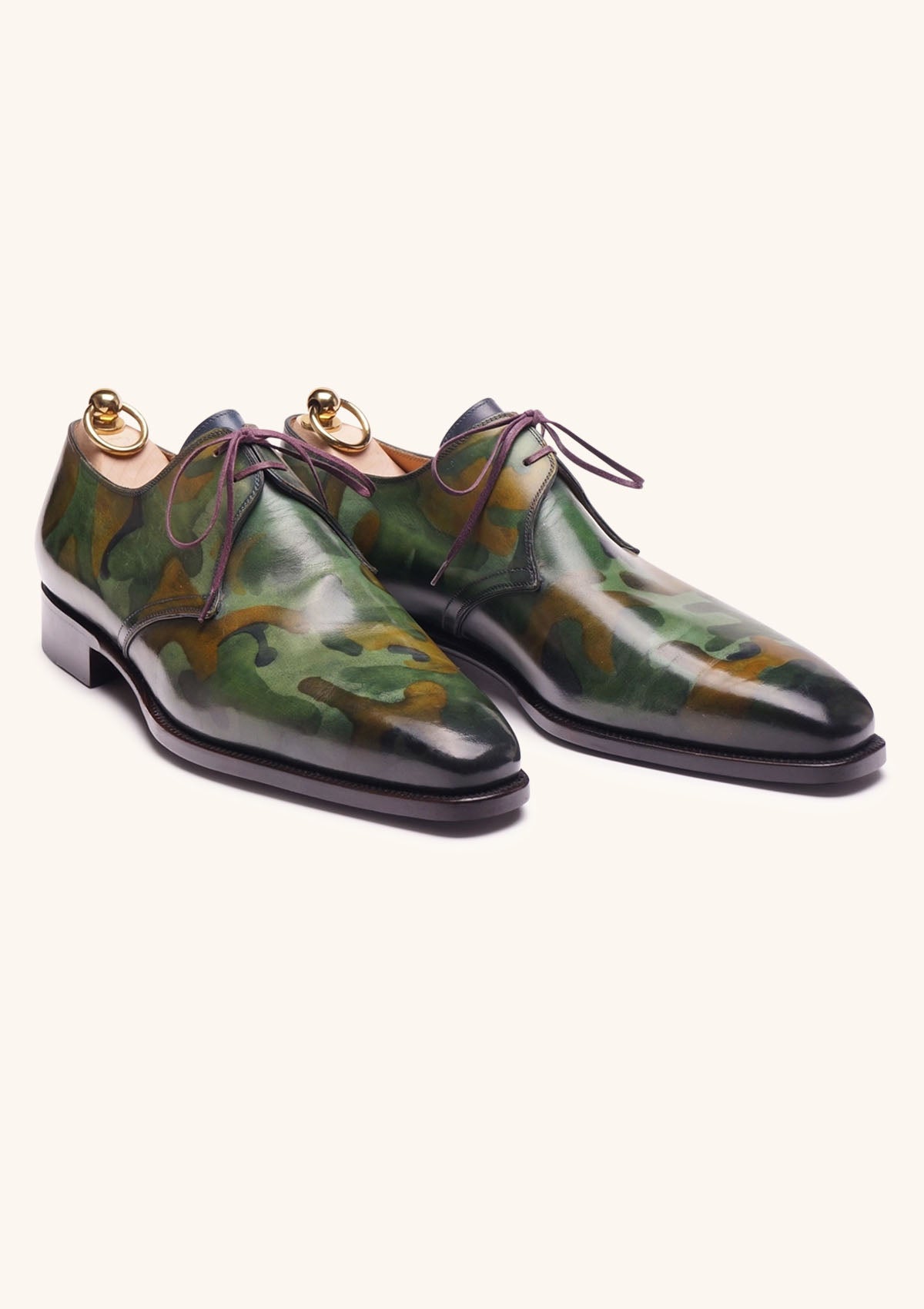 Stefano Bemer Derbies C5460 Scarpe Pelle Mimetiche Jungle