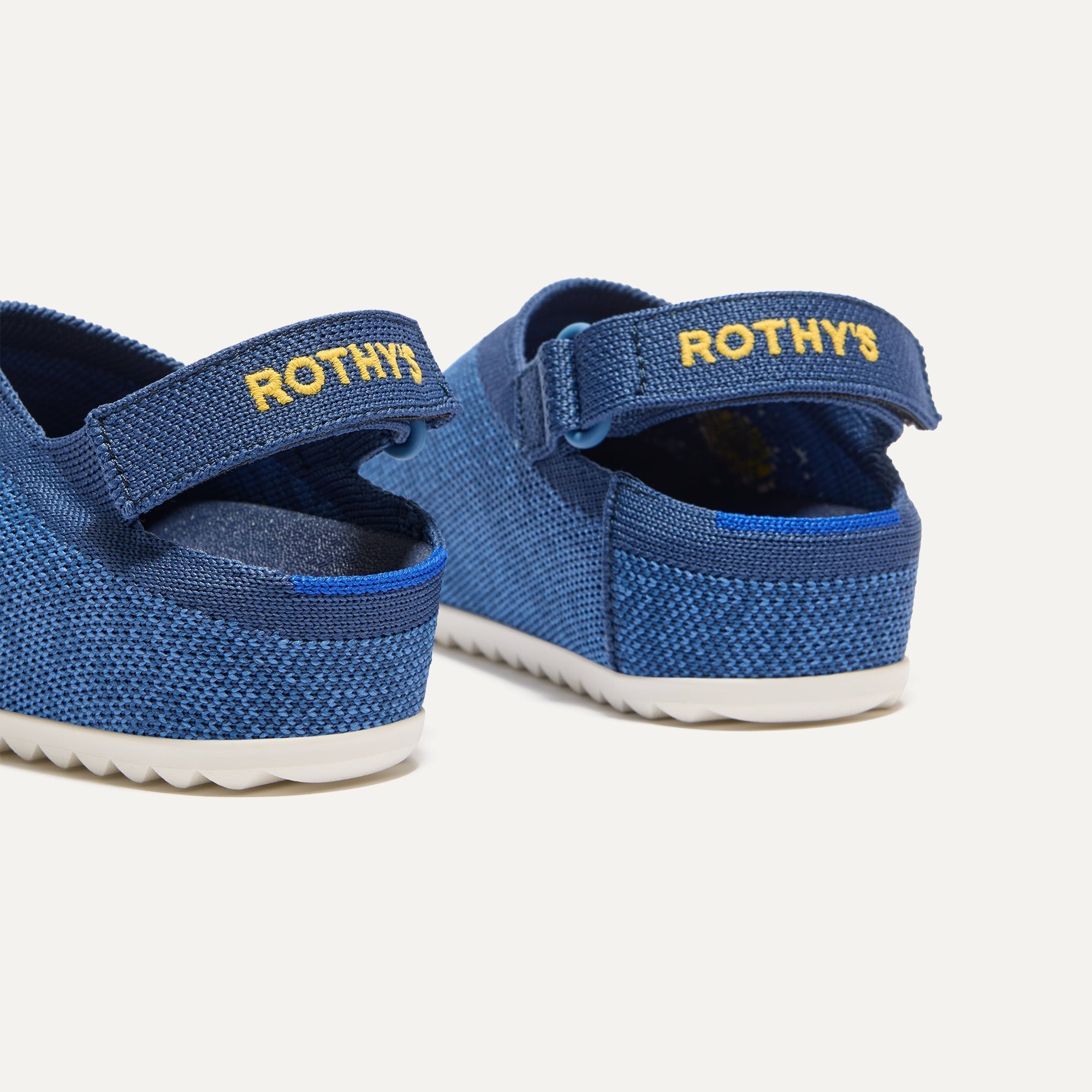 Rothy's The Kids Clog zoccoli bimbo Indigo Daisy blu fiori