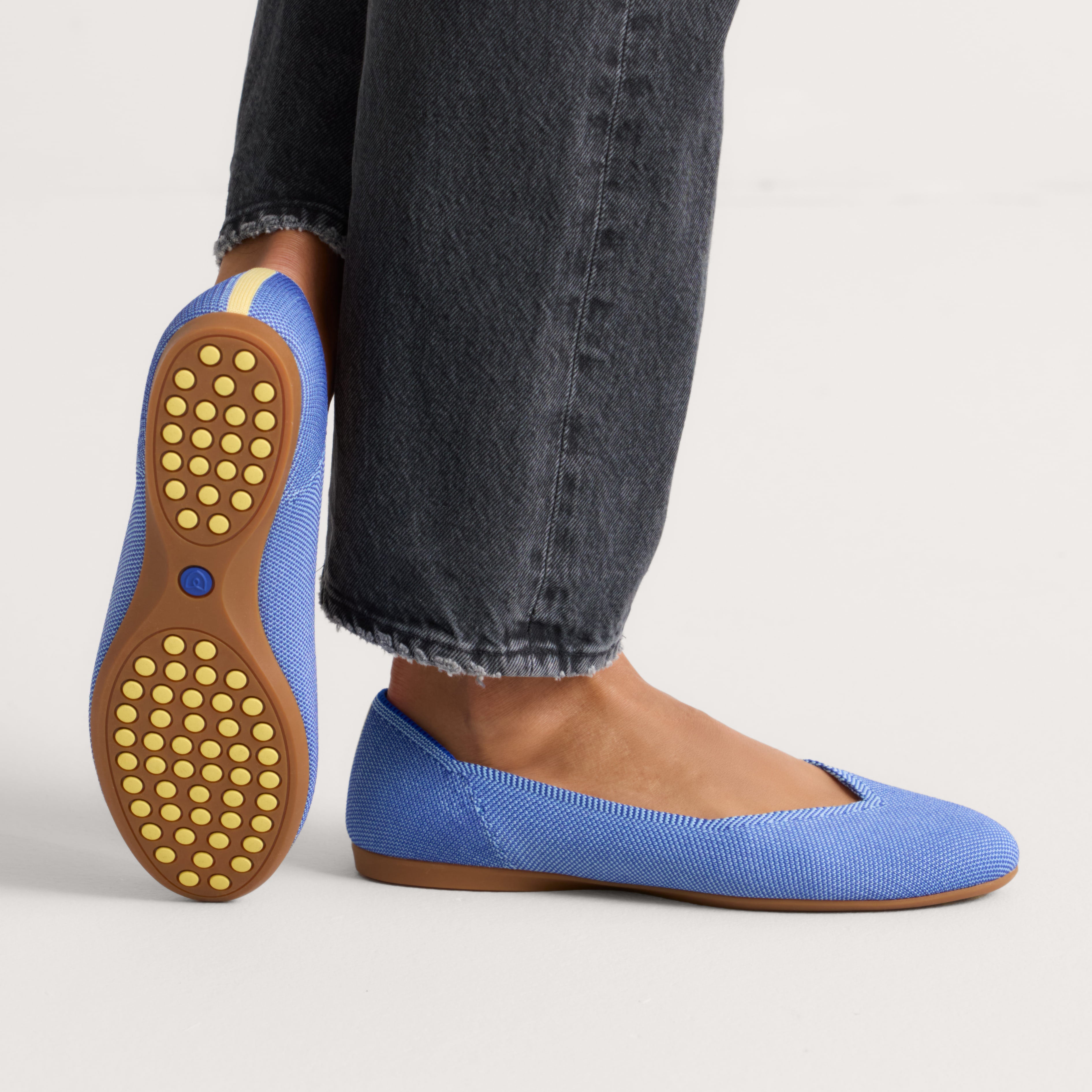 Rothy's The Daily Flat ballerine Clear Blue maglia comoda