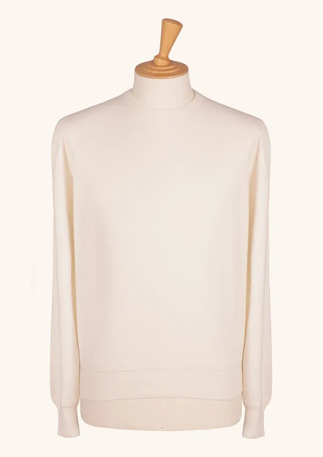 Stefano Bemer Knitwear W26SB200 maglione cashmere crema