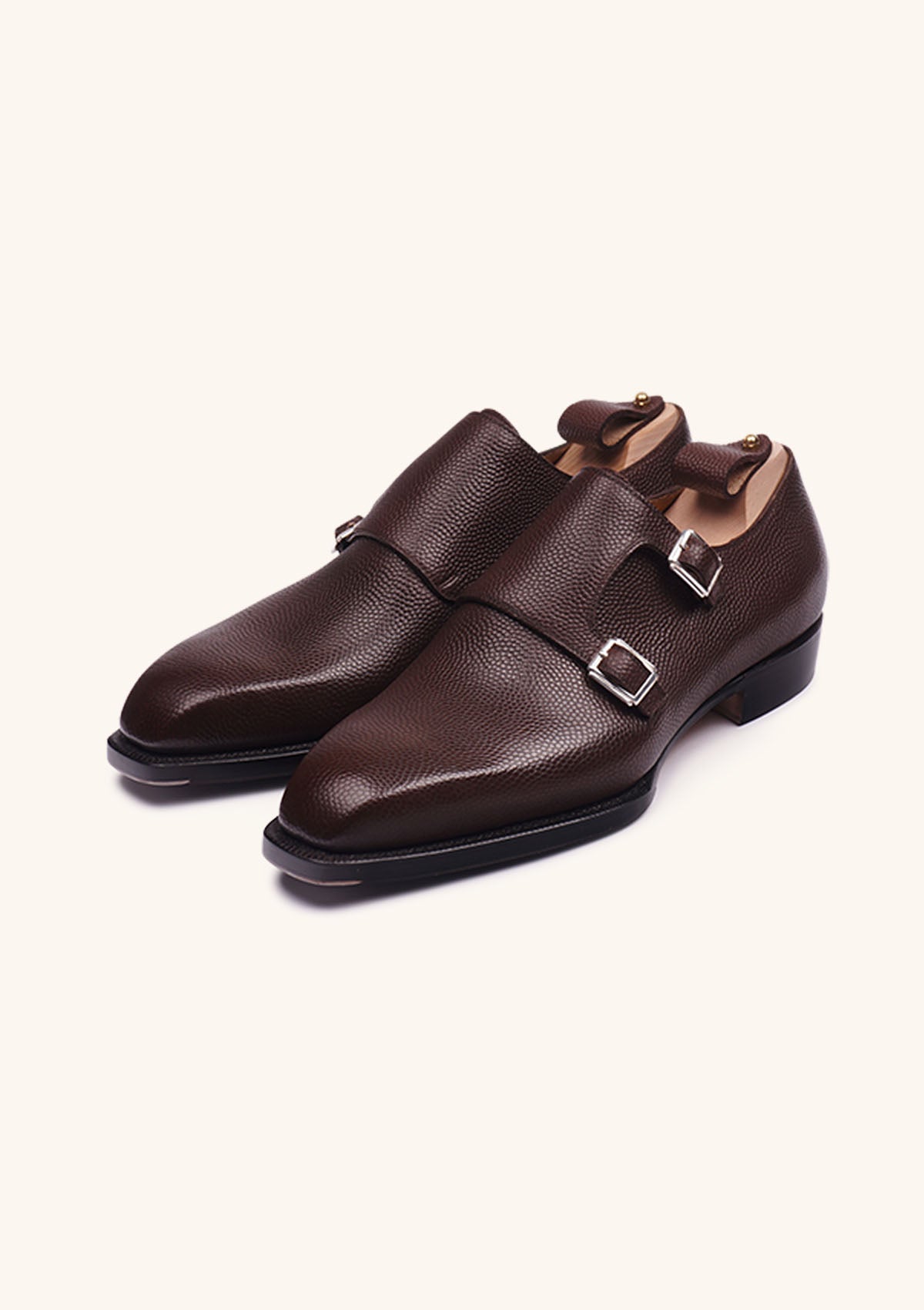Stefano Bemer T2306F monk doppia fibbia marrone pelle