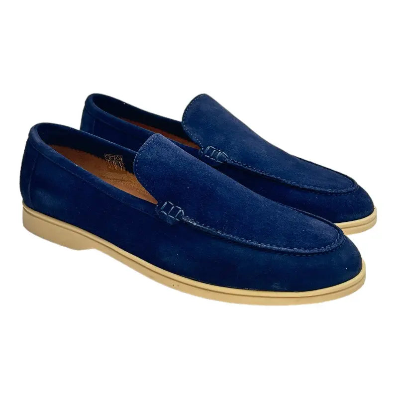 Sandro Barbera 5780 Cam Blu loafer blu scamosciato